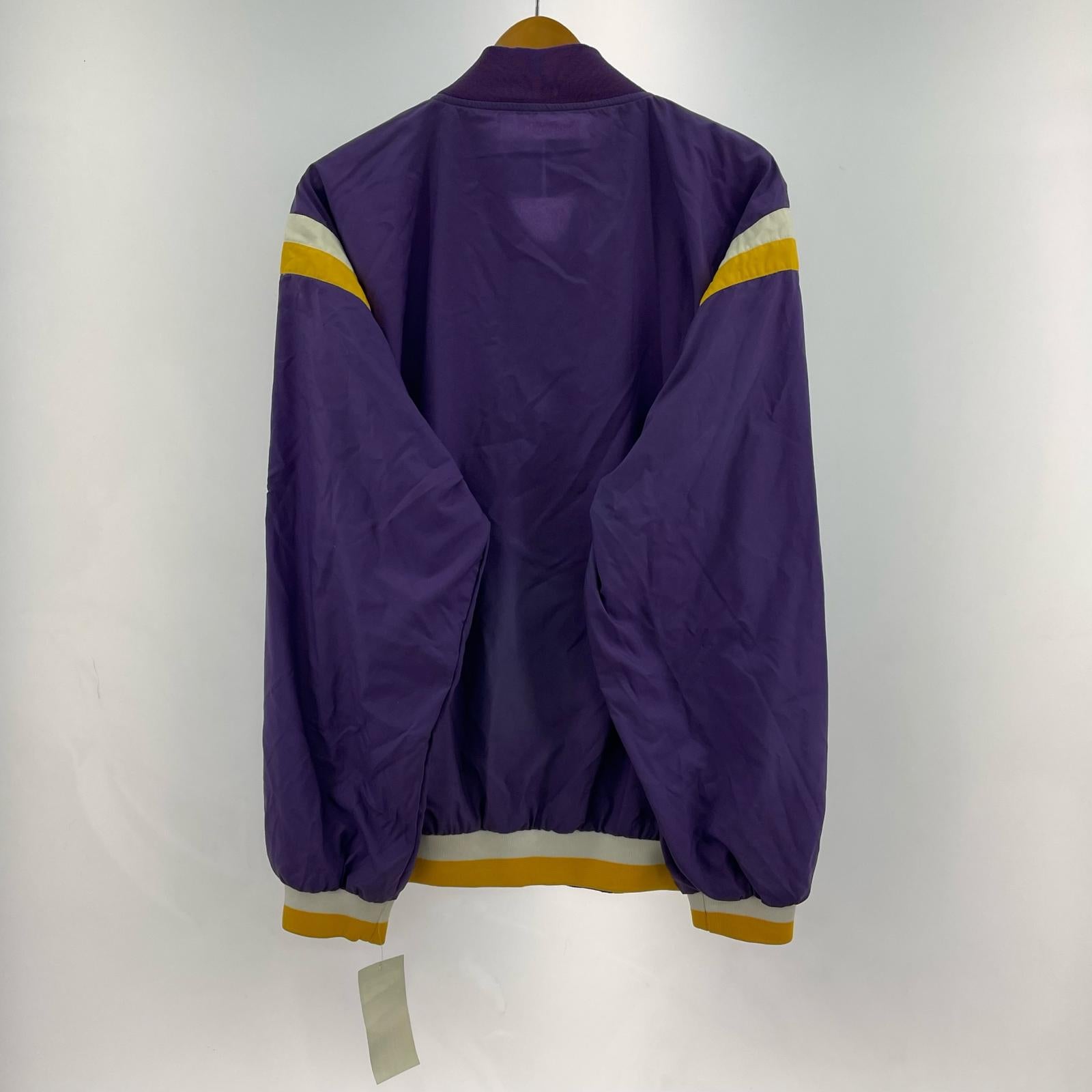 ジャケット 90s ナイロンスタジャン レイカーズ M パープル