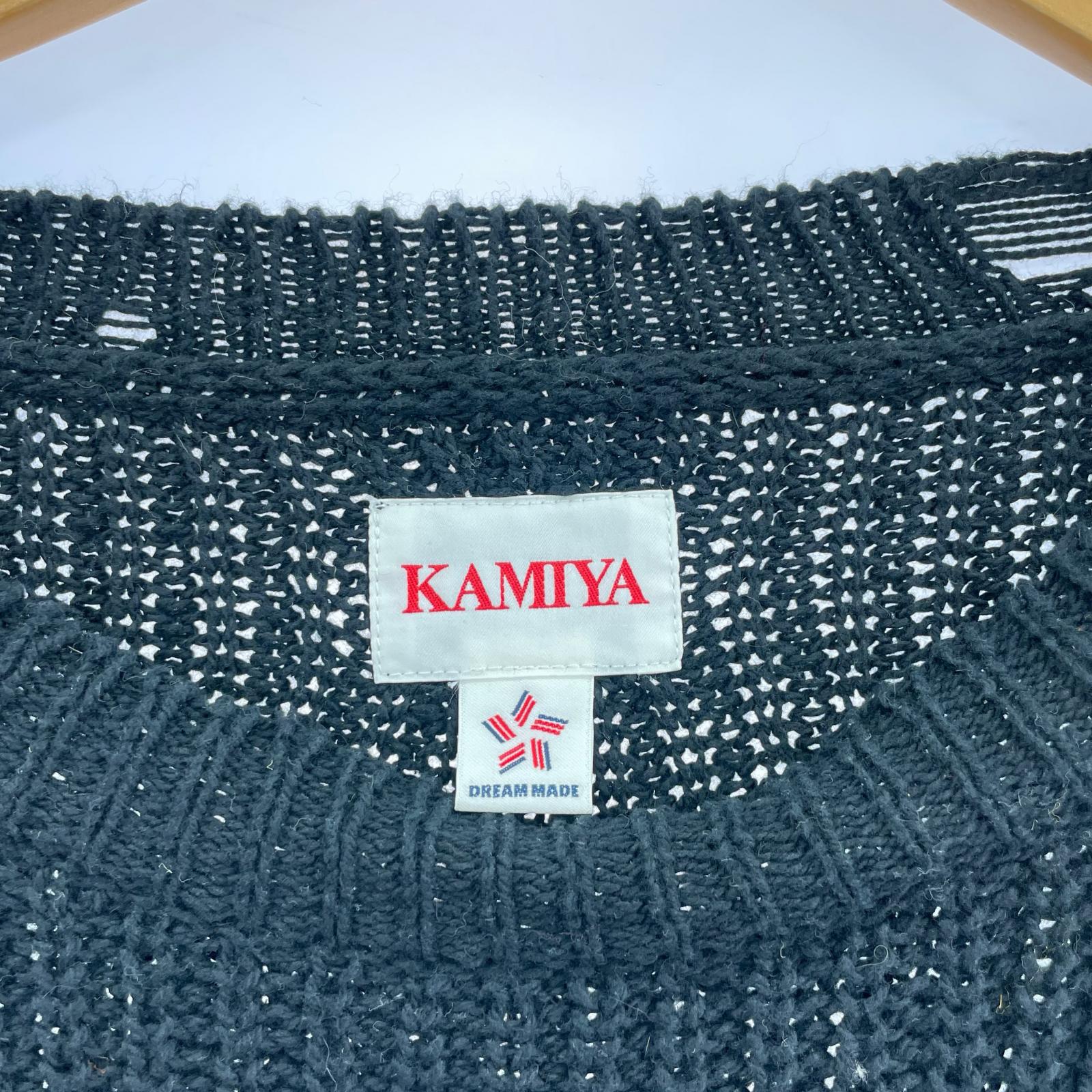 ニット KAMIYA 24SS BORO COTTON KNIT PULLOVER L ブラック