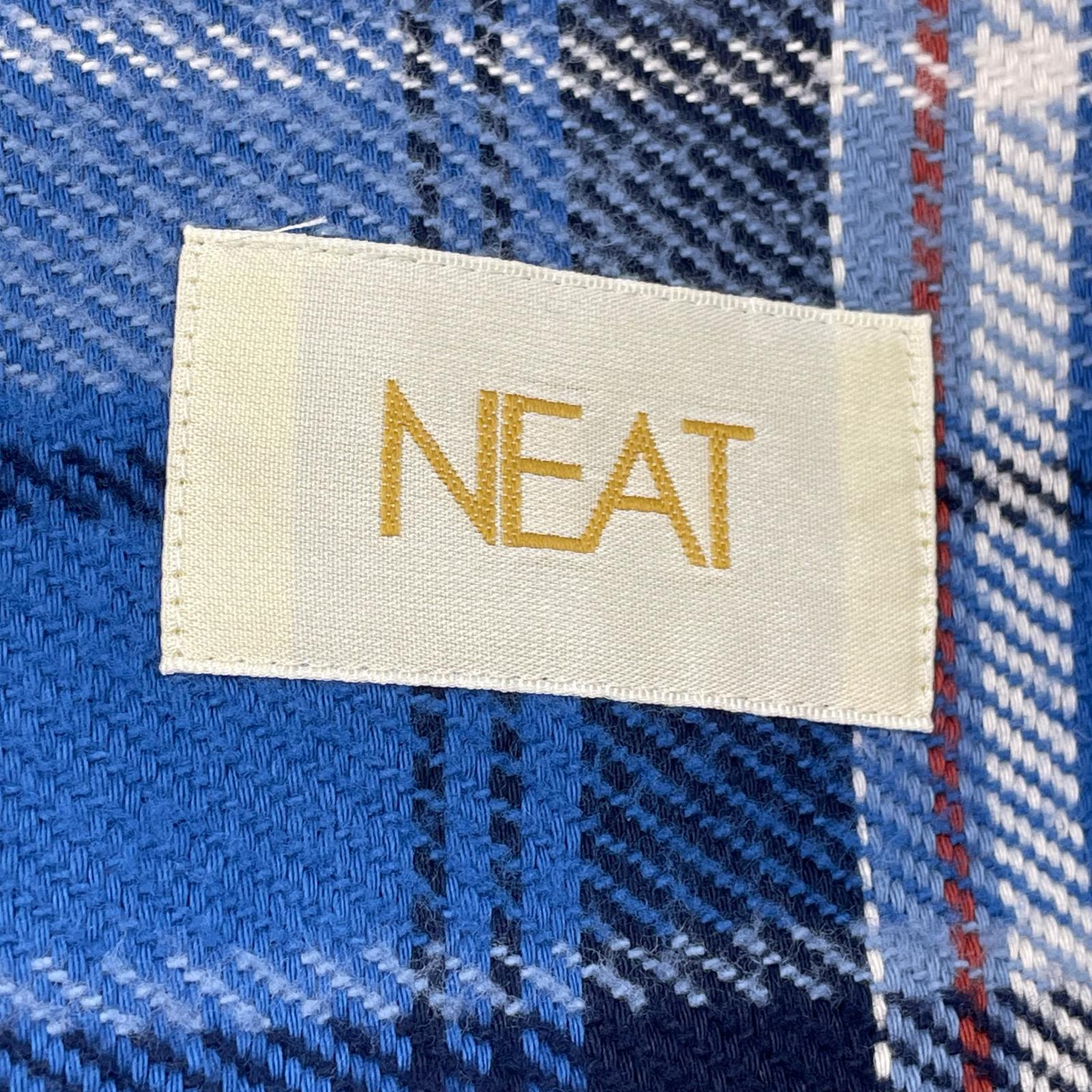 ジャケット NEAT チェックテーラードジャケット 48 カーキ 48 ブルー
