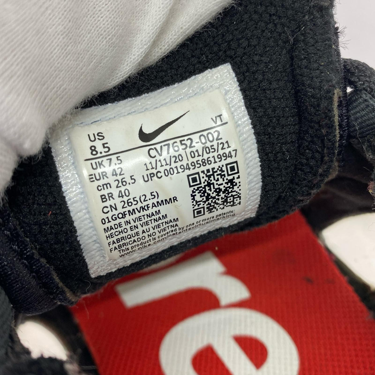 スニーカー ×SUPREME AIR MAX 96 26.5cm 26.5cm (US8 1/2 UK8 EU43) ブラック