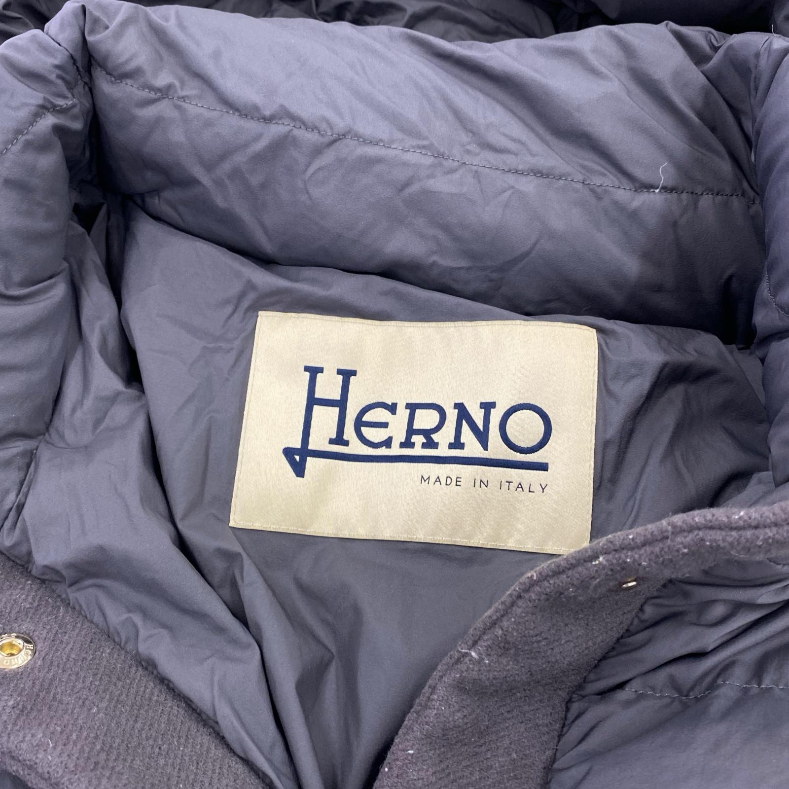 ダウンジャケット HERNO フーディダウンコート グレー (40) 40 グレー