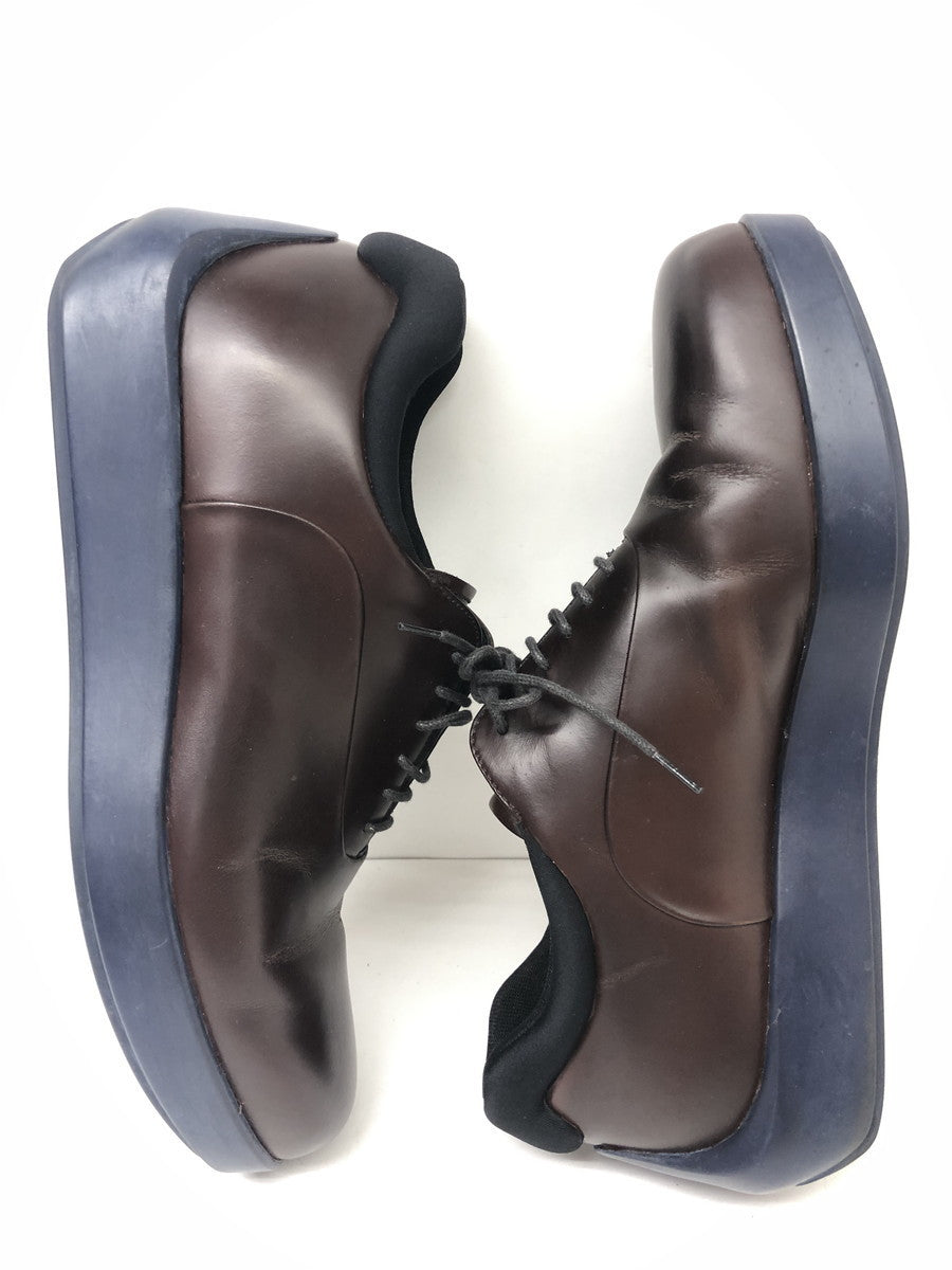 PRADA ﾚｻﾞｰﾚｰｽｱｯﾌﾟｼｭｰｽﾞ 茶青 (7)