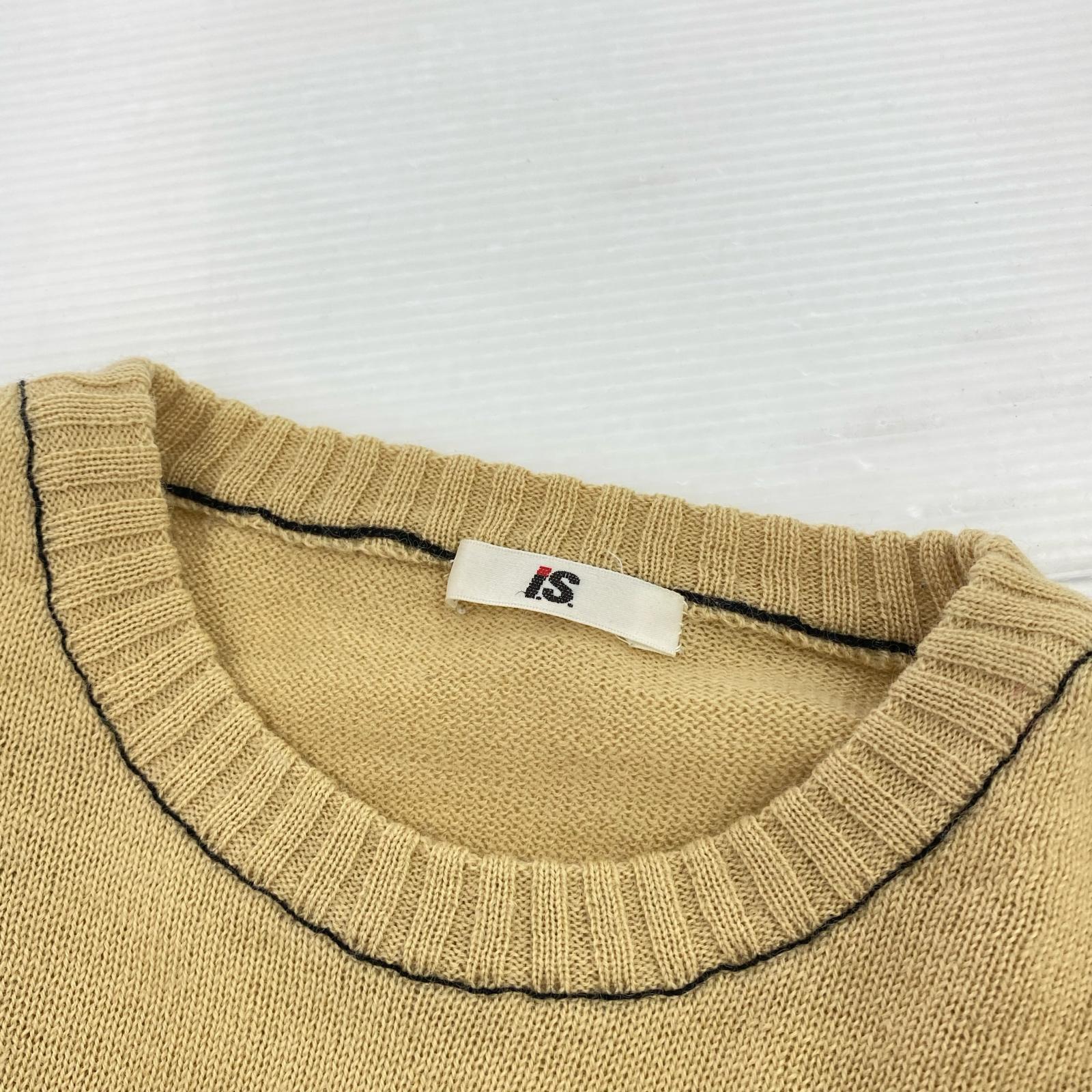 ニット ISSEY MIYAKE ARCHIVE ウールクルーネックセーター ベージュ (M) M ベージュ