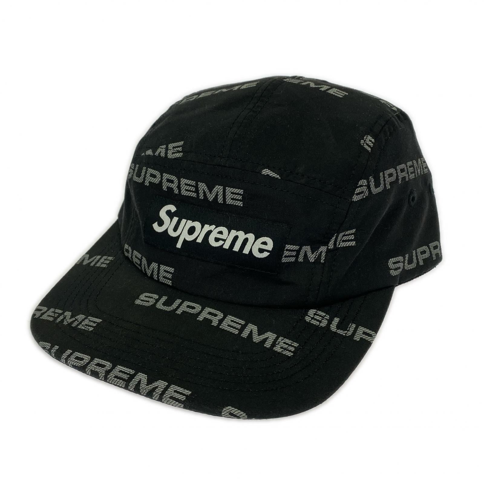 キャップ reflective jacquard camp cap 24fw ブラック