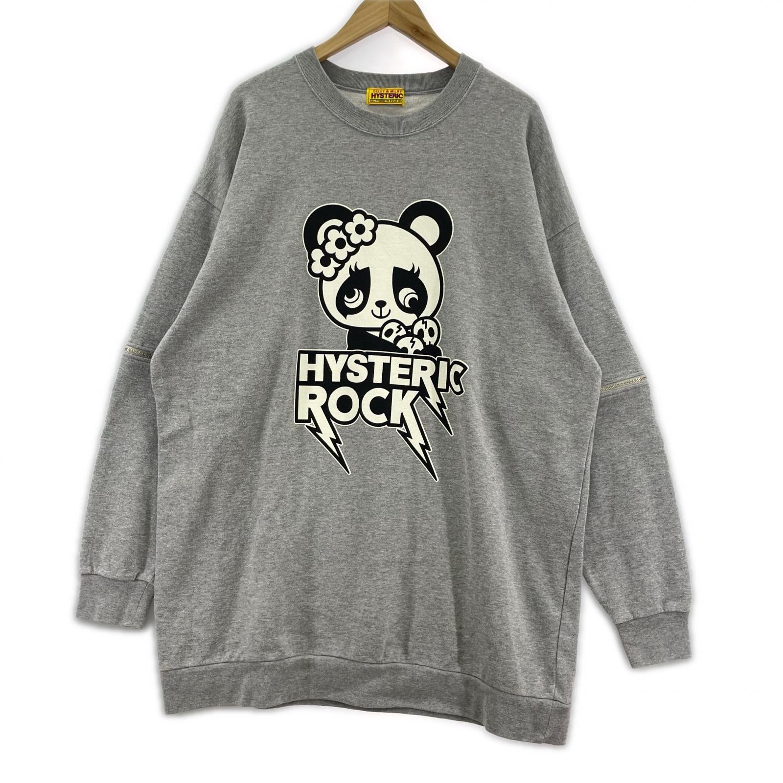 スウェット HYSTERIC ROCK PANDA ワンピース 灰 グレー