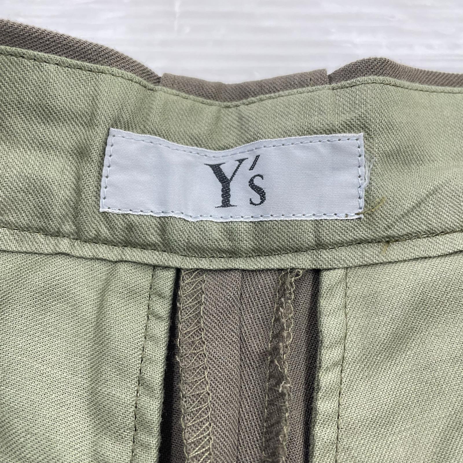 パンツ Y's ギミックポケット デザインウールスラックス オリーブ