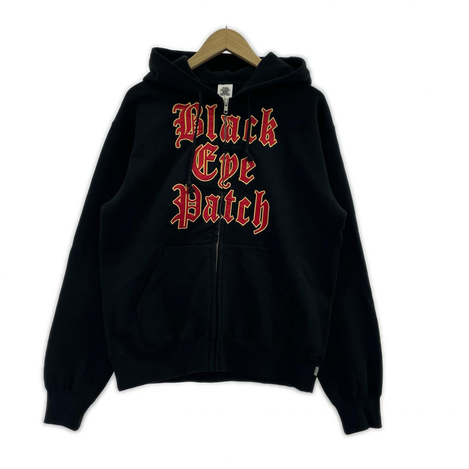 パーカー BLACK EYE PATCH STACKED OE LOGO ZIP HOODIE S 黒 S ブラック