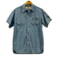 半袖シャツ REAL McCOY’S UNIFORMS/ｼｬﾝﾌﾞﾚｰ/USN/水色 ブルー