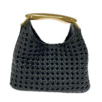 ハンドバッグ Elleme Small Boomerang Woven Leather Bag ブラック