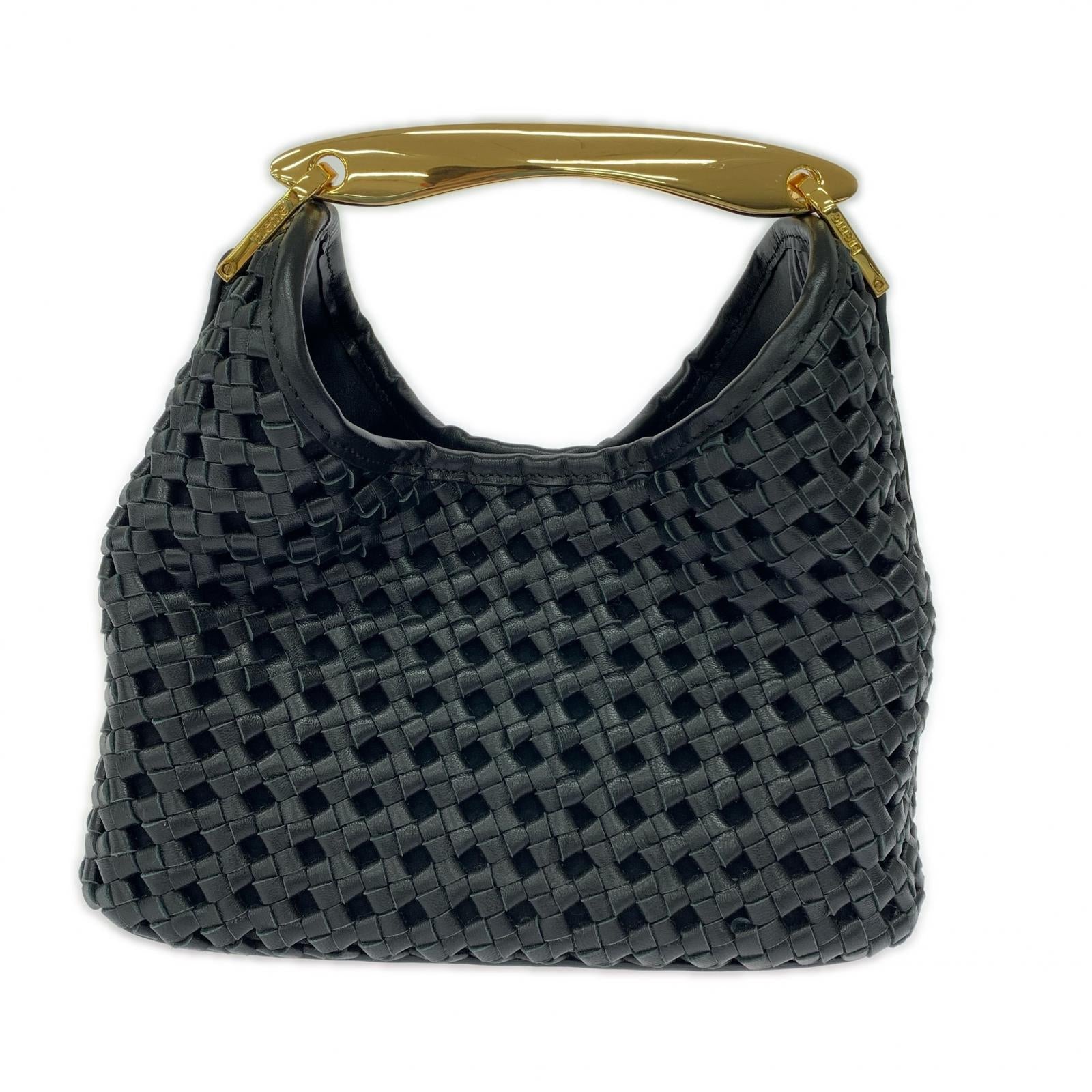 ハンドバッグ Elleme Small Boomerang Woven Leather Bag ブラック
