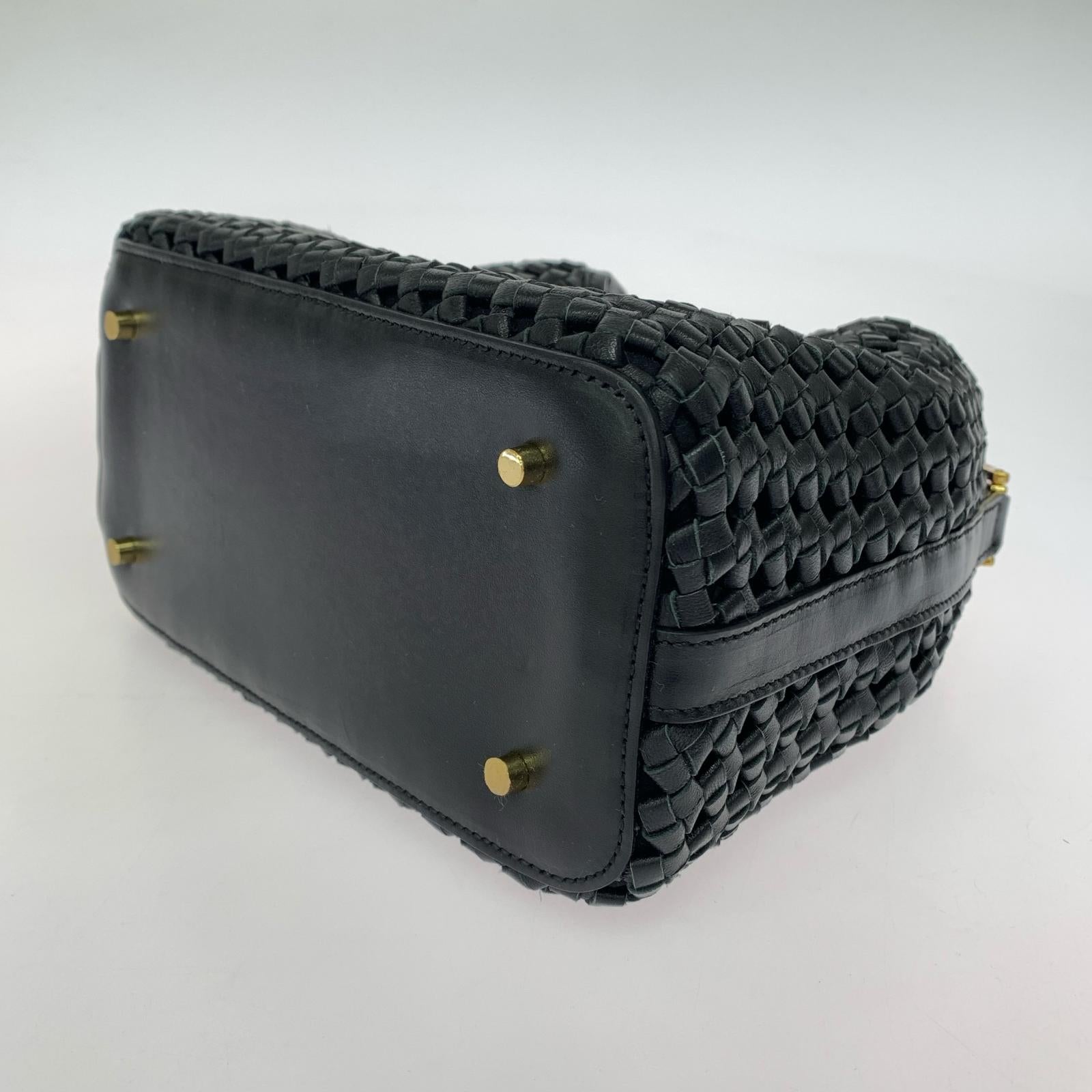 ハンドバッグ Elleme Small Boomerang Woven Leather Bag ブラック