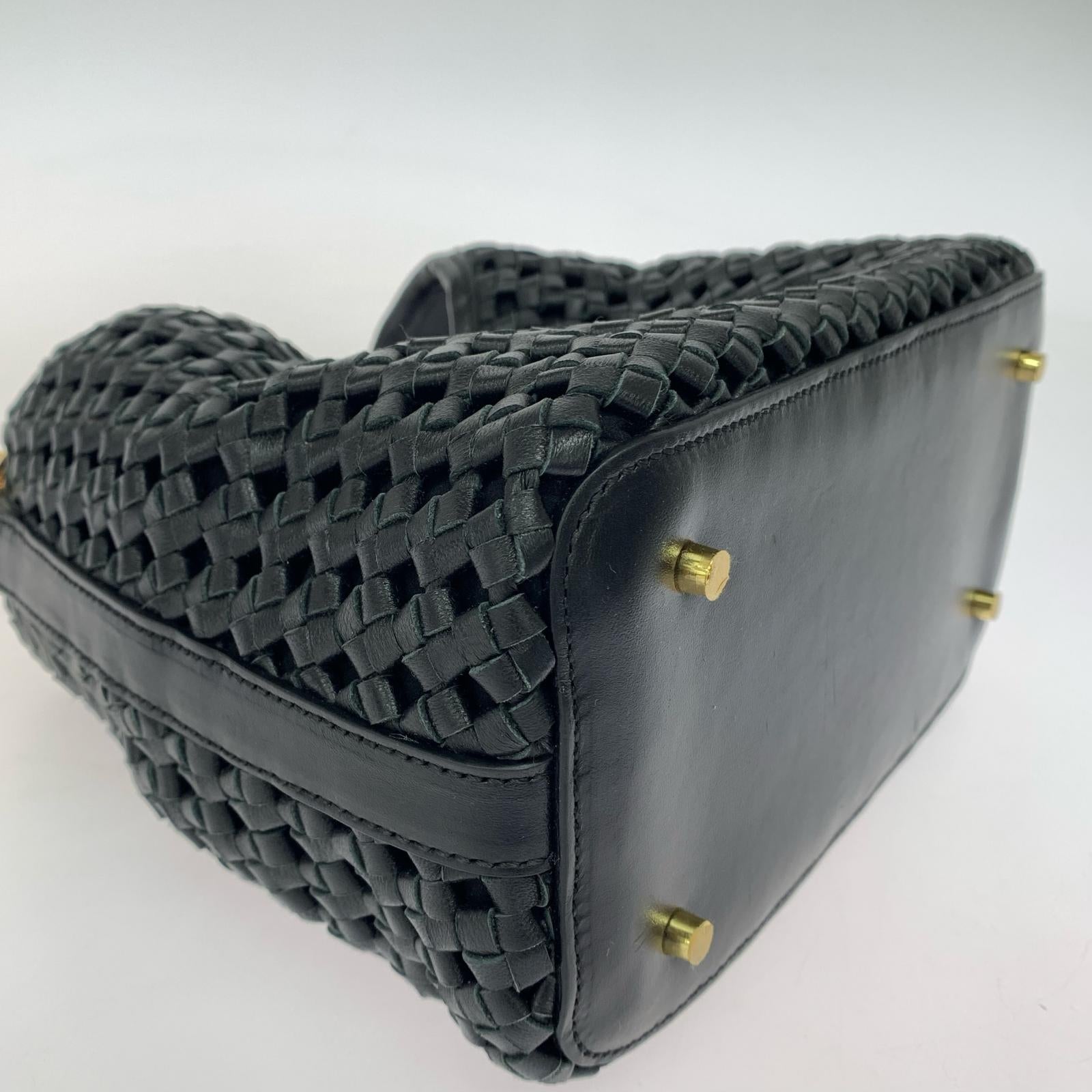 ハンドバッグ Elleme Small Boomerang Woven Leather Bag ブラック