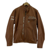 レザージャケット schott ペイント シングルライダース 36 ブラウン