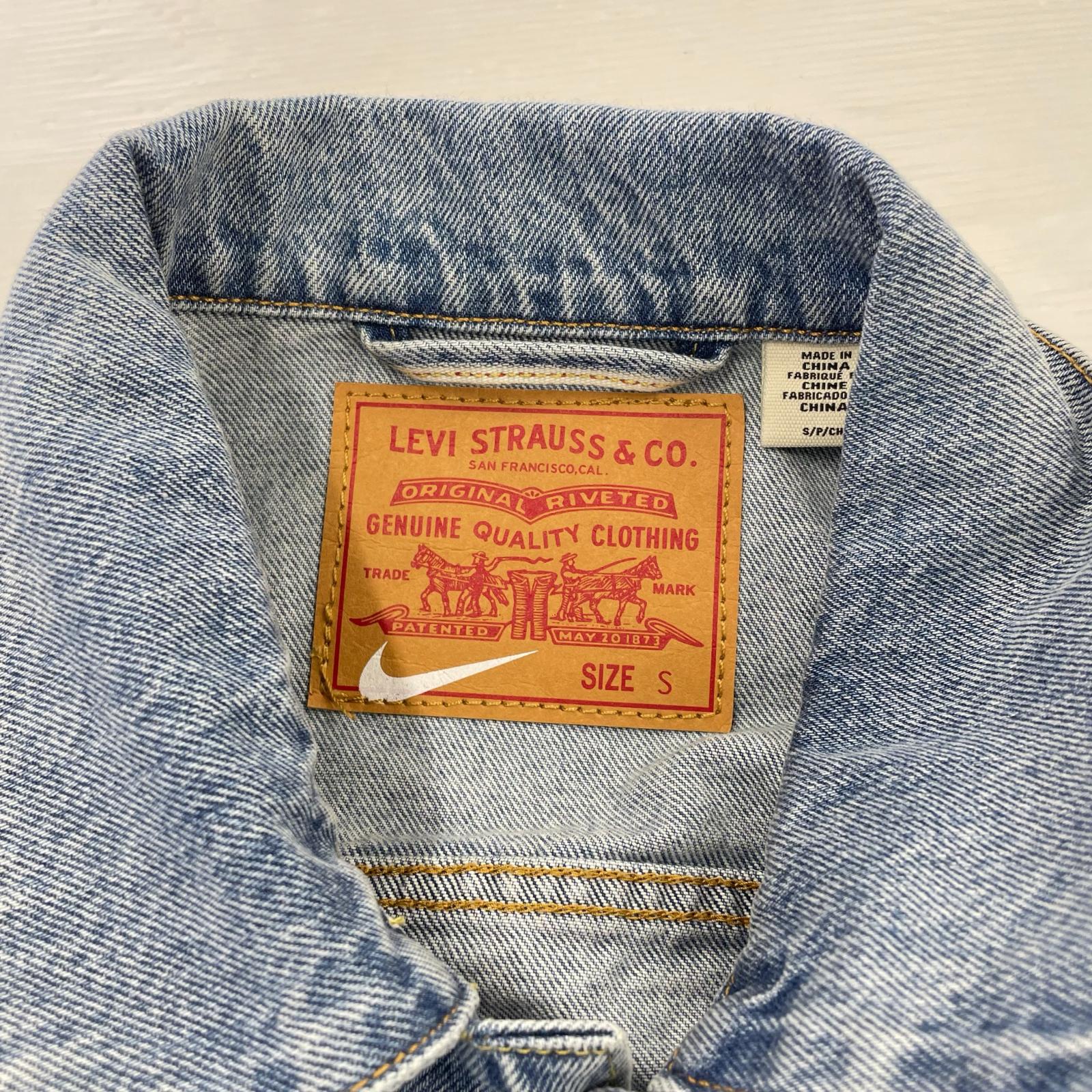 デニムジャケット ×NIKE Denim Trucker Jacket (S) S ブルー