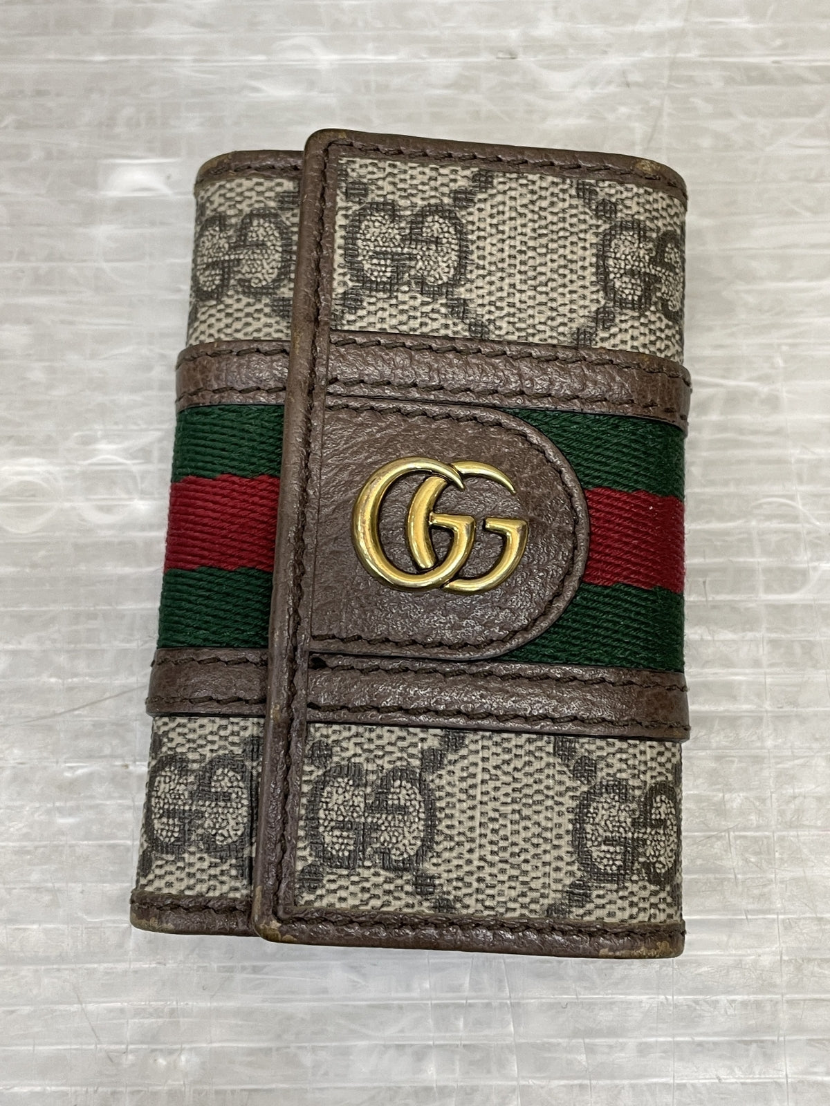 GUCCI オフディア GGスプリーム PVC キーケース 603732