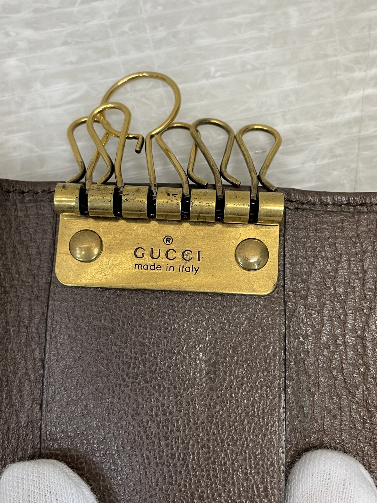 GUCCI オフディア GGスプリーム PVC キーケース 603732