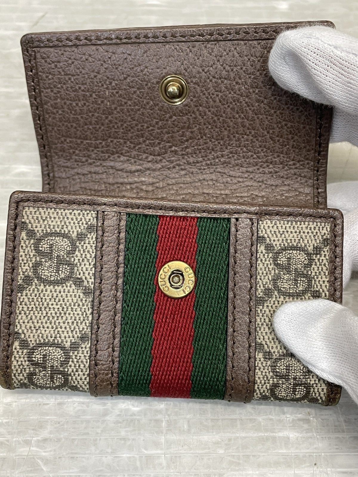 GUCCI オフディア GGスプリーム PVC キーケース 603732