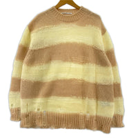 ニット 21AW DAMAGE BORDER CREWNECK NECK KNIT S S