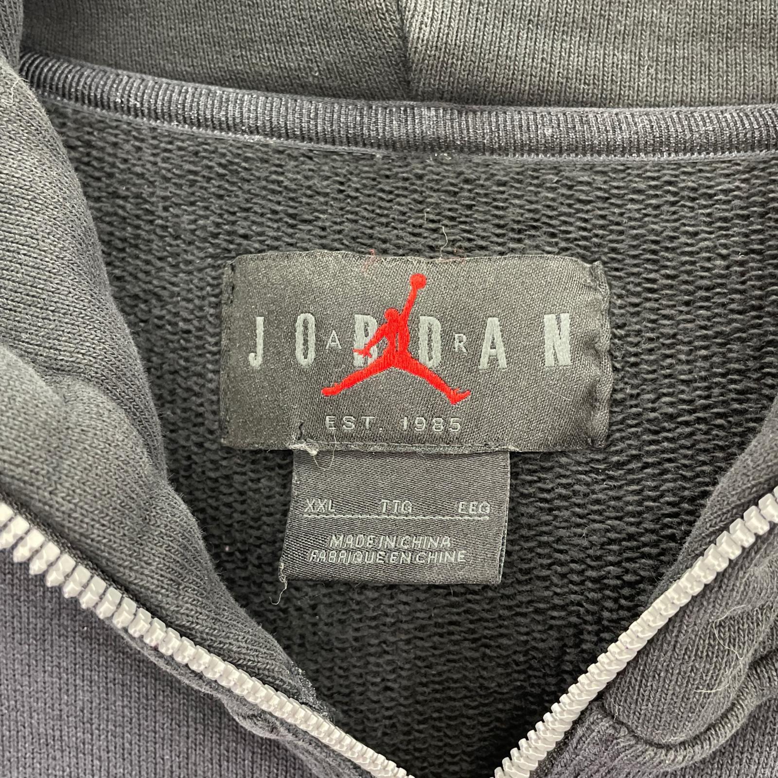 パーカー JordanxTravis Scott ジップパーカー 黒　XXL ブラック
