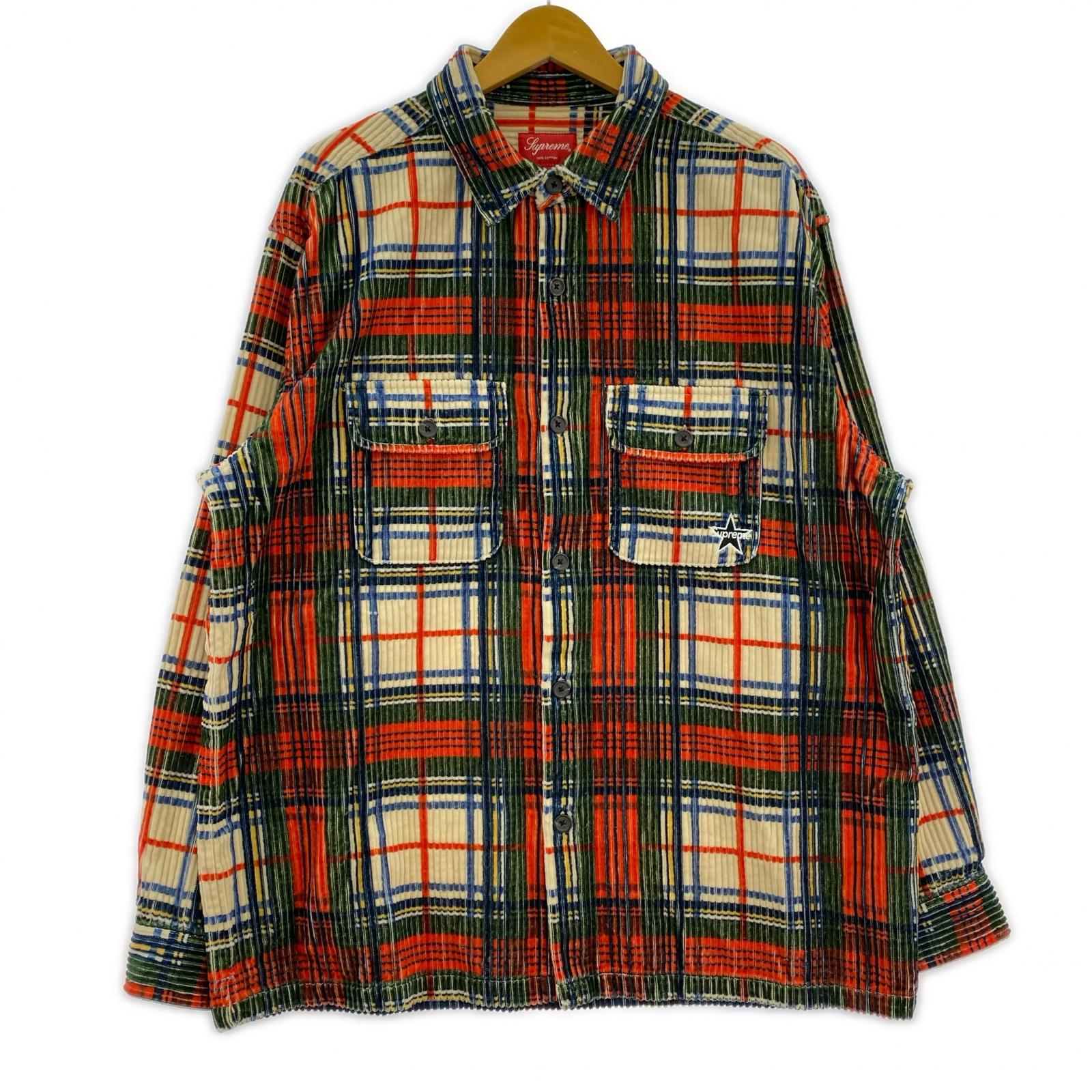 長袖シャツ Corduroy Shirt Plaid L L