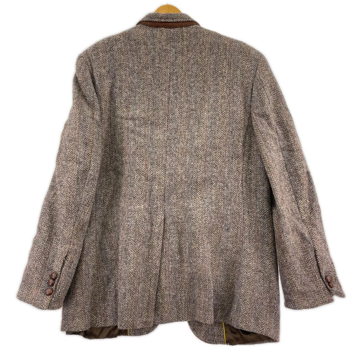 テーラードジャケット HARRIS TWEED ﾍﾘﾝﾎﾞｰﾝ 米国製 ブラウン