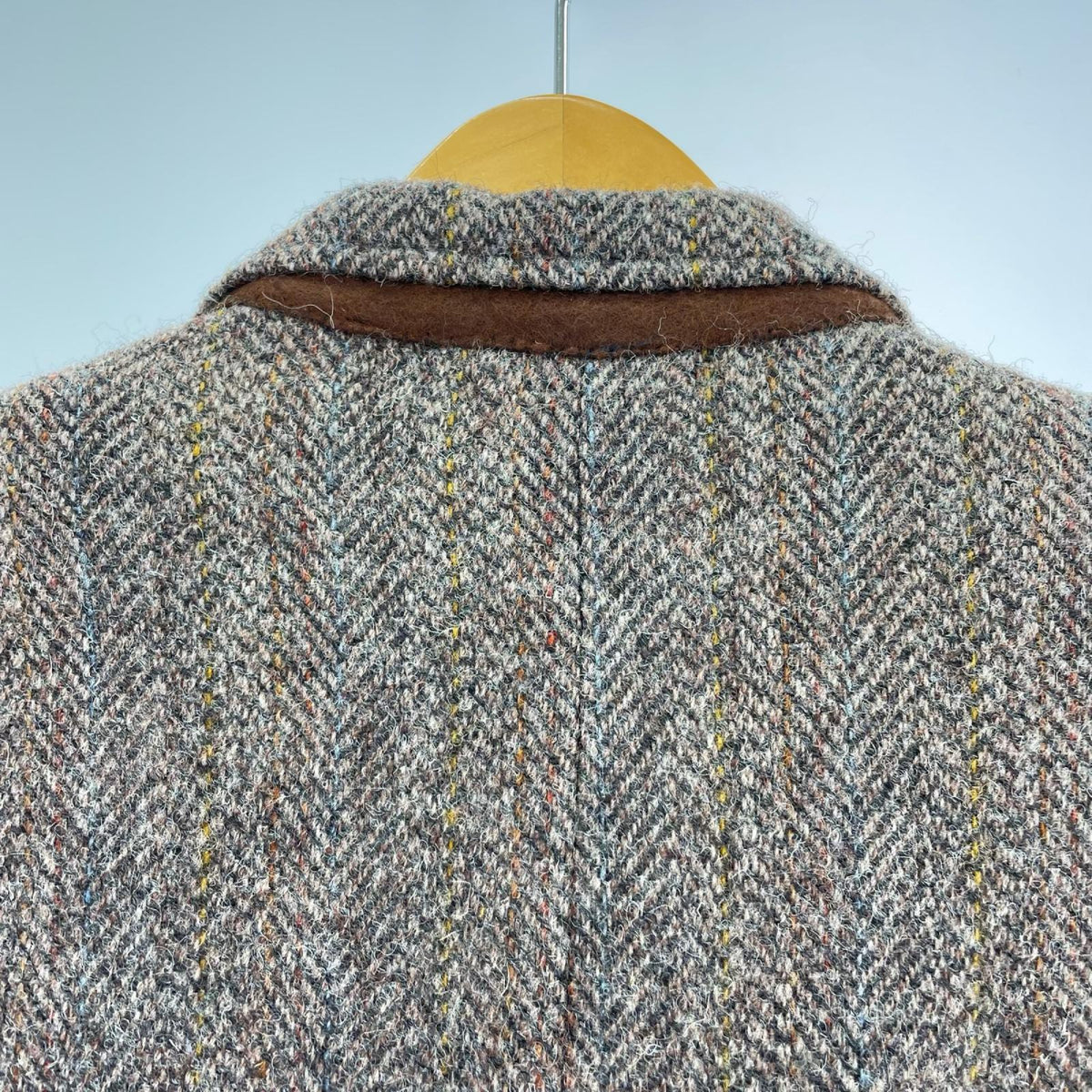 テーラードジャケット HARRIS TWEED ﾍﾘﾝﾎﾞｰﾝ 米国製 ブラウン
