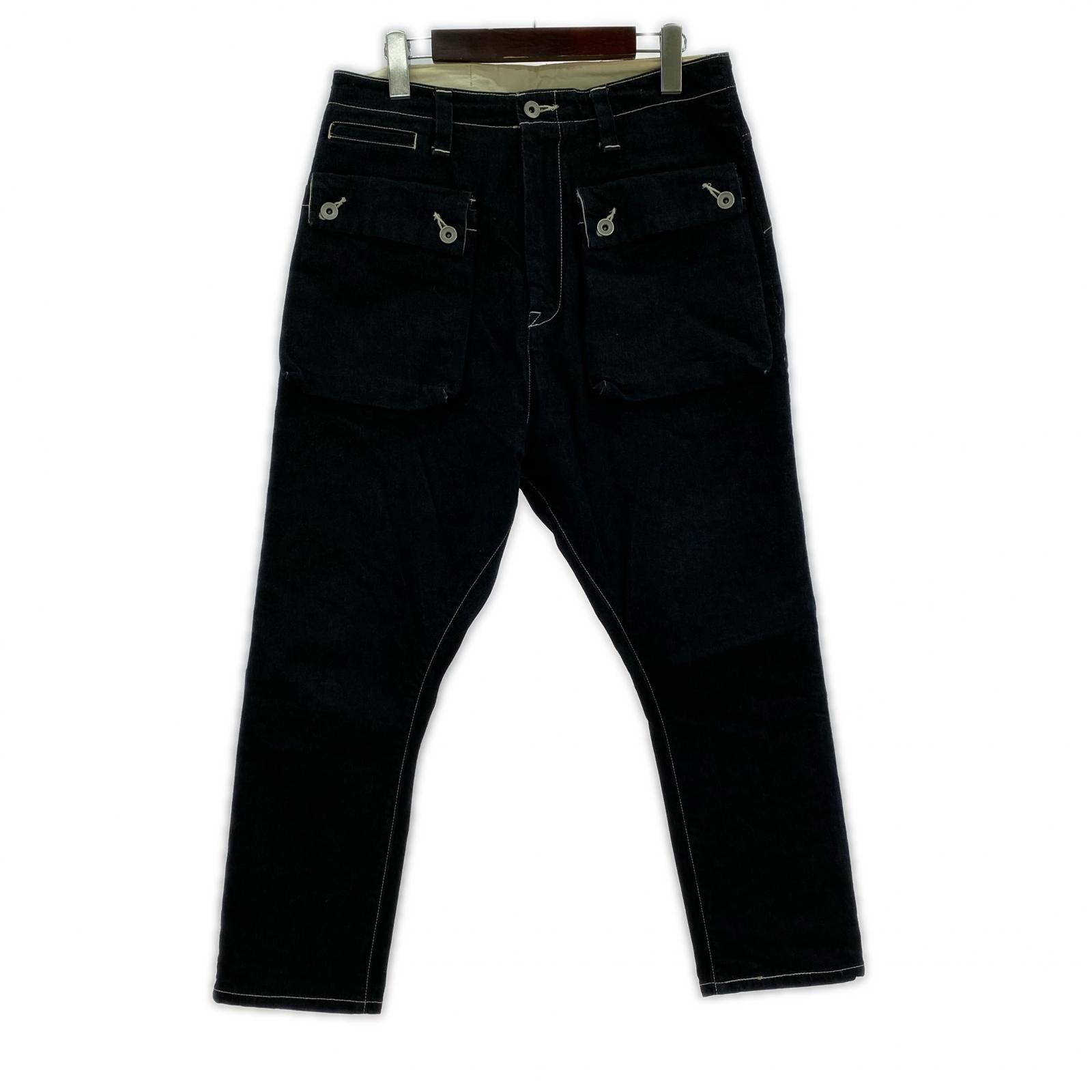 デニムパンツ G55 サルエルフラップデニムパンツ W30 30 ネイビー