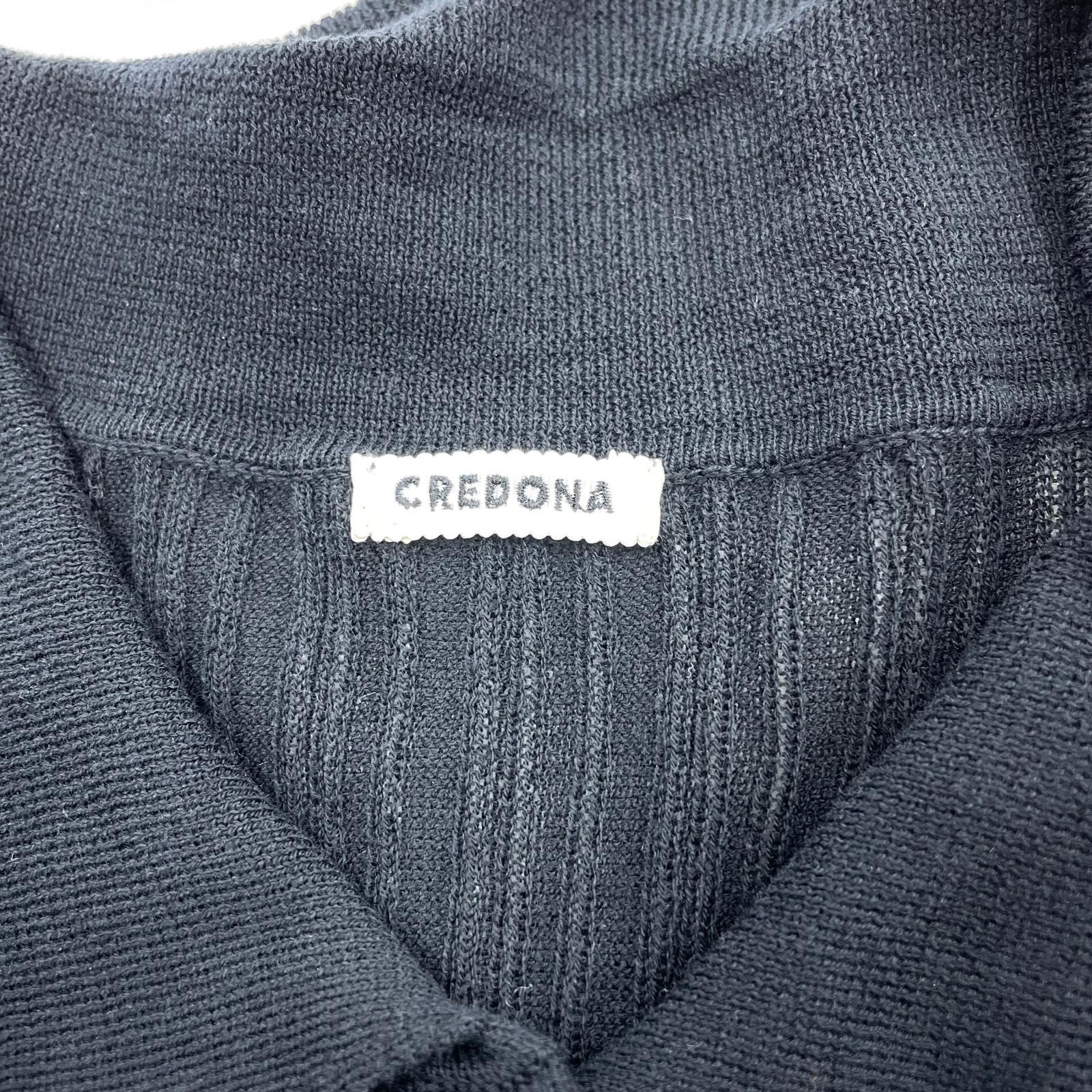 長袖シャツ CREDONA KNIT BUSTIER LONG SHIRTS ブラック