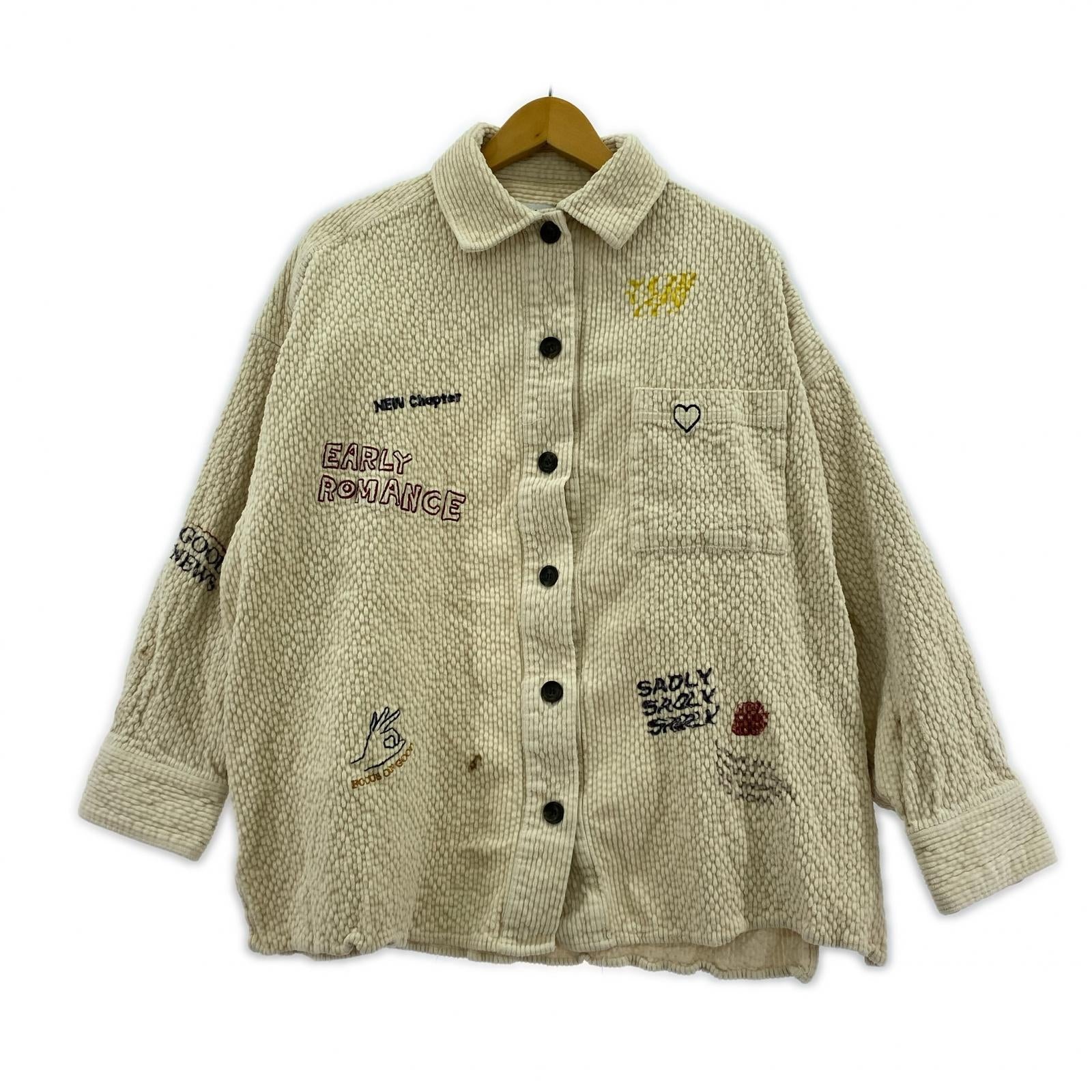 長袖シャツ Corduroy Early Romance Graphic Shirt M ホワイト