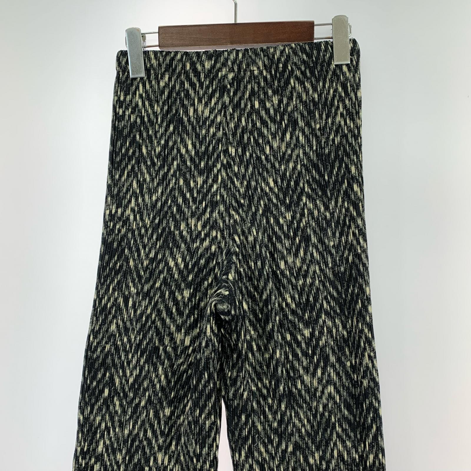 パンツ ISSEY MIYAKE 総柄プリーツパンツ IM74-FF947 (M) M