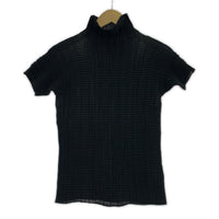 半袖Ｔシャツ ISSEY MIYAKE プリーツハイネックトップス IM92-FT104 黒 (M) M ブラック