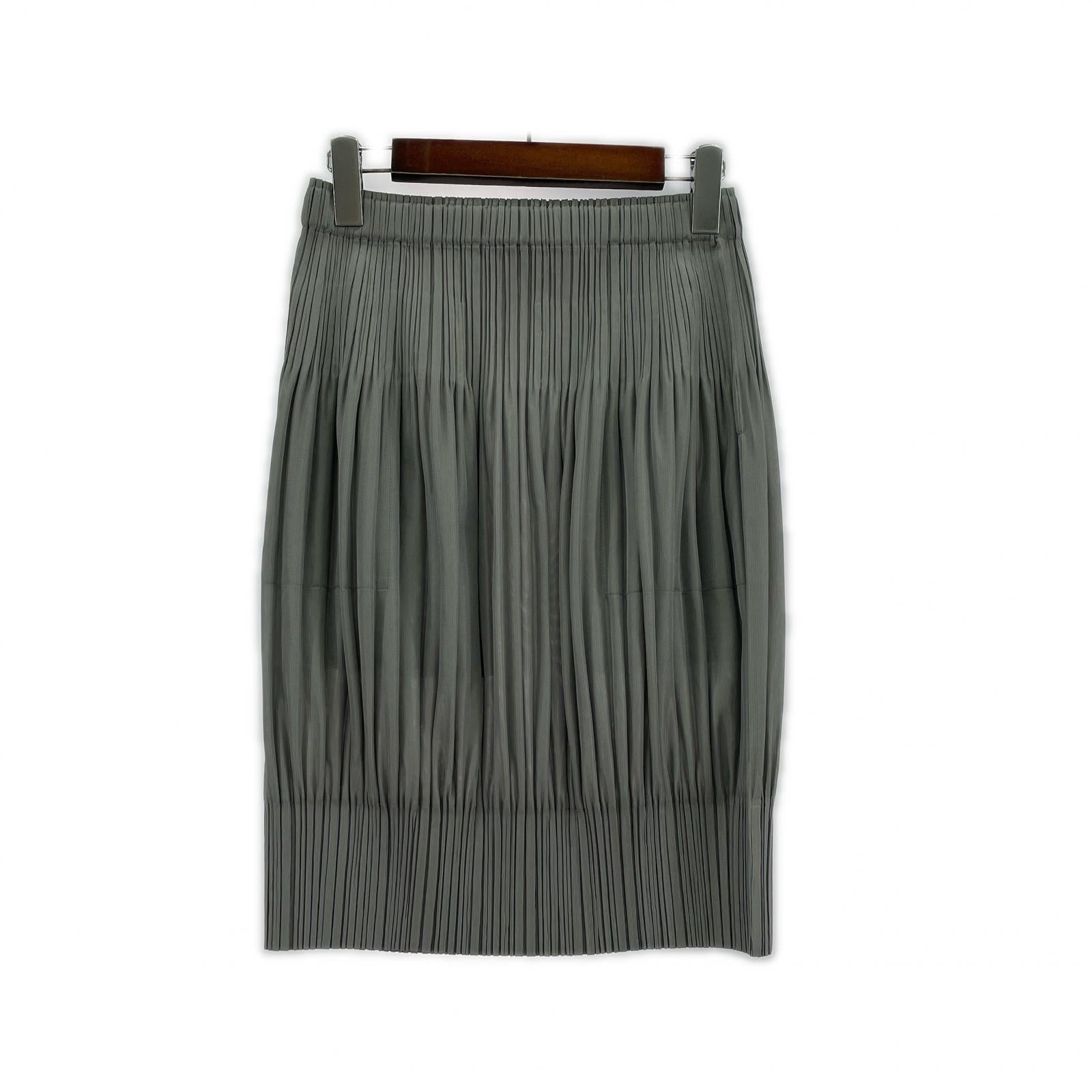 ミニスカート PLEATS PLEASE コクーンプリーツスカート PP55-JG403 グレー (5) 5 グレー