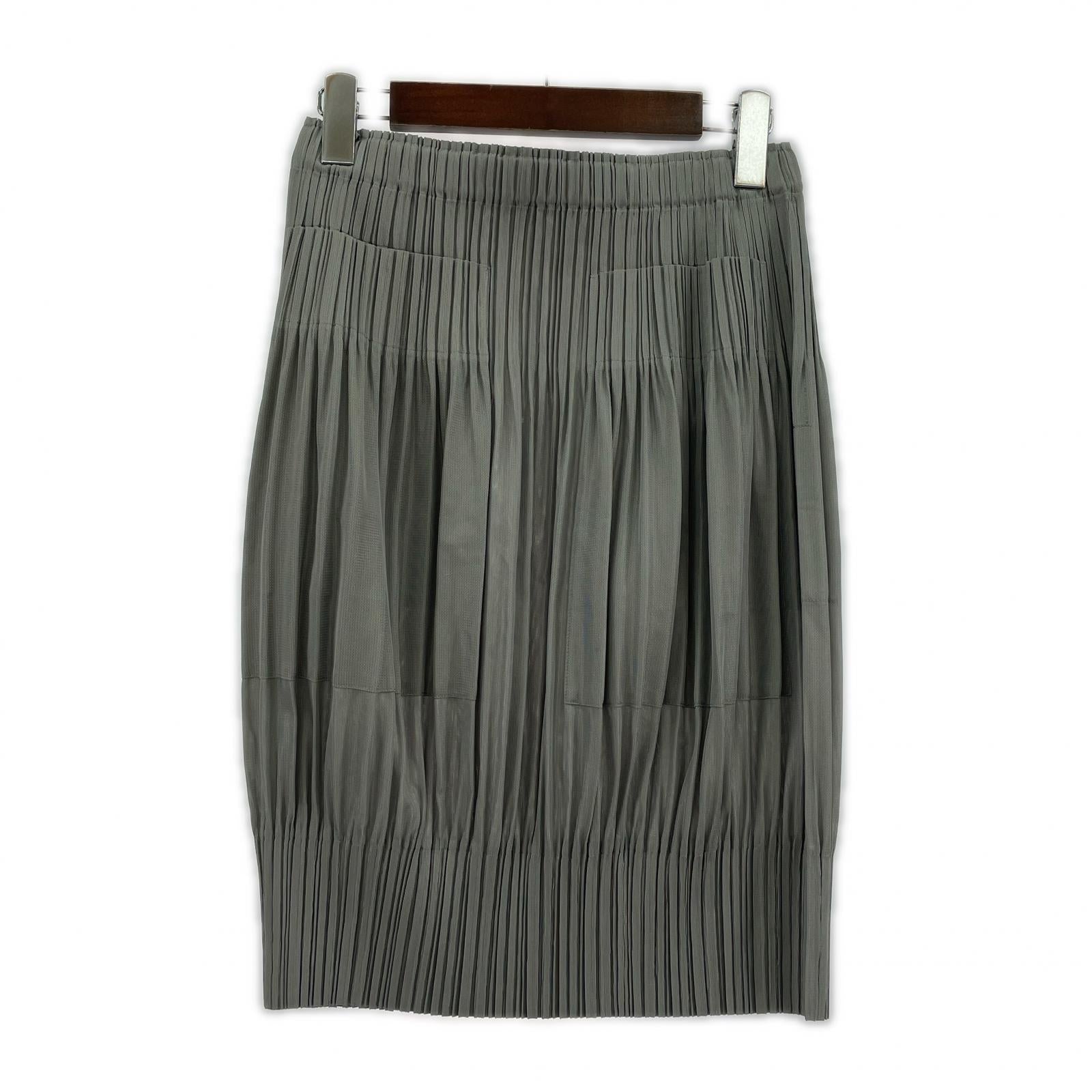ミニスカート PLEATS PLEASE コクーンプリーツスカート PP55-JG403 グレー (5) 5 グレー