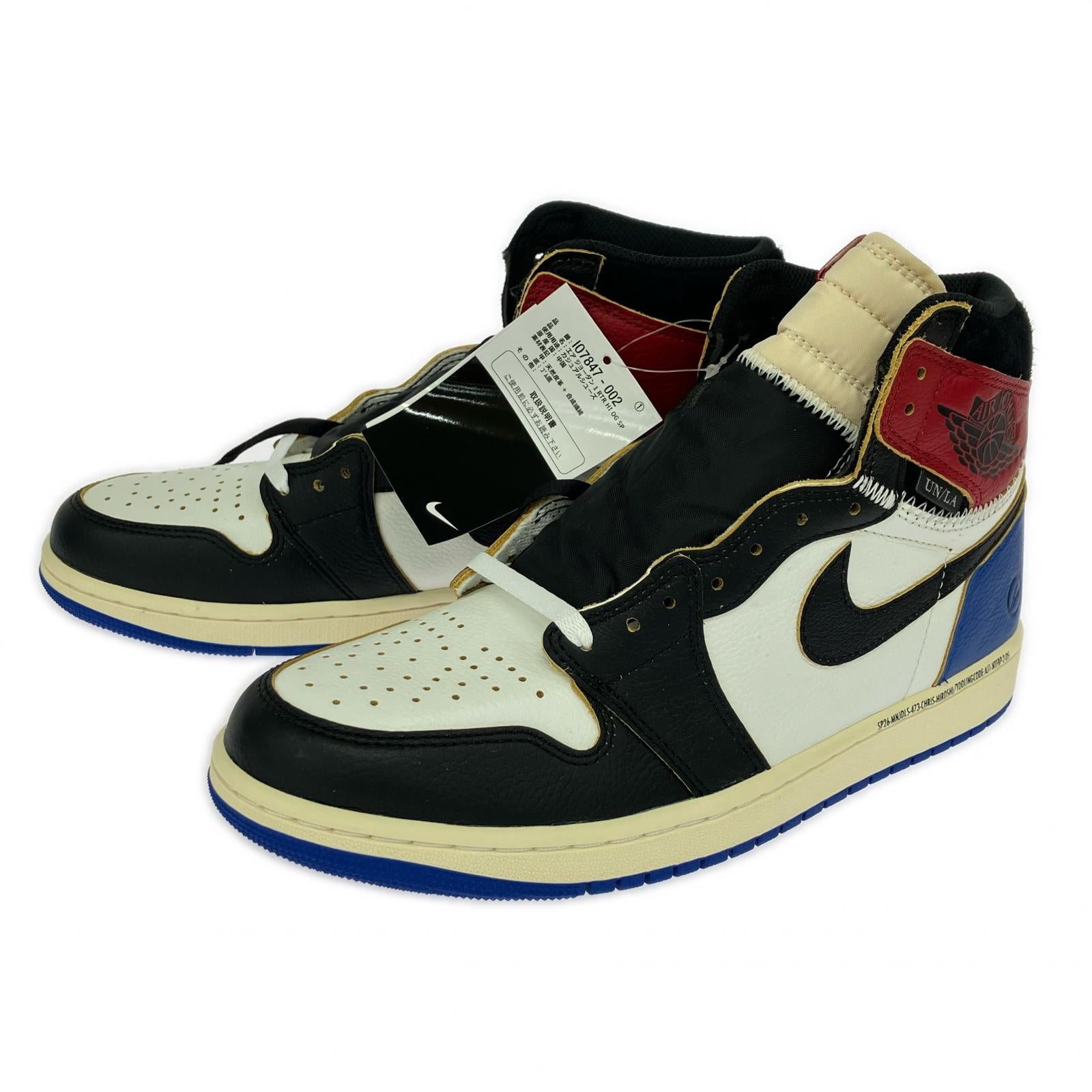 スニーカー fragment design×UNION AJ1 High OG 28cm 28cm (US10 UK9 1/2 EU46)