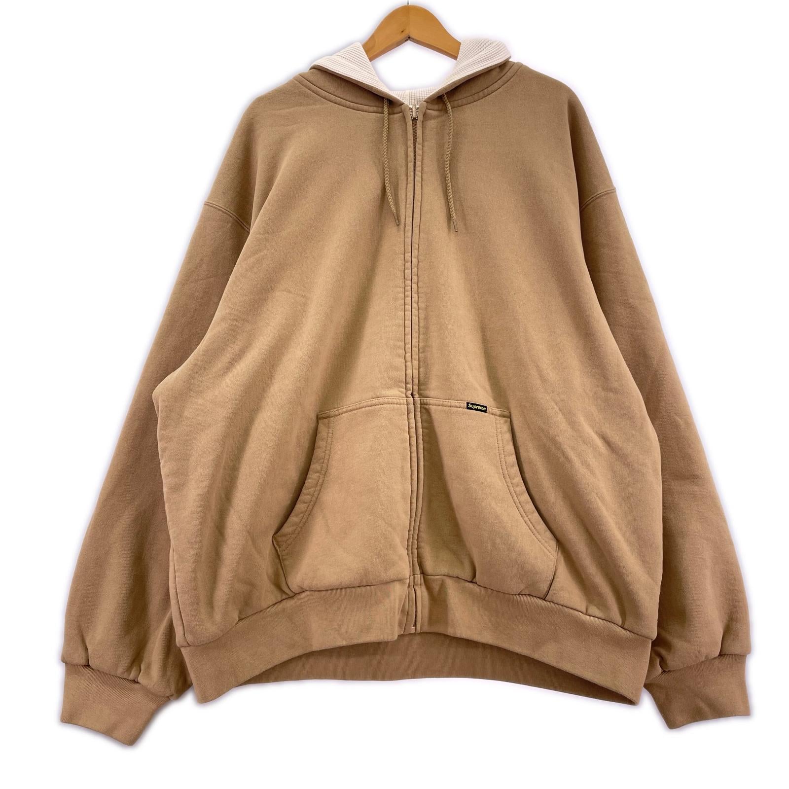 パーカー リバーシブル サーマル パーカー ベージュ 白 ＸＬ ベージュ