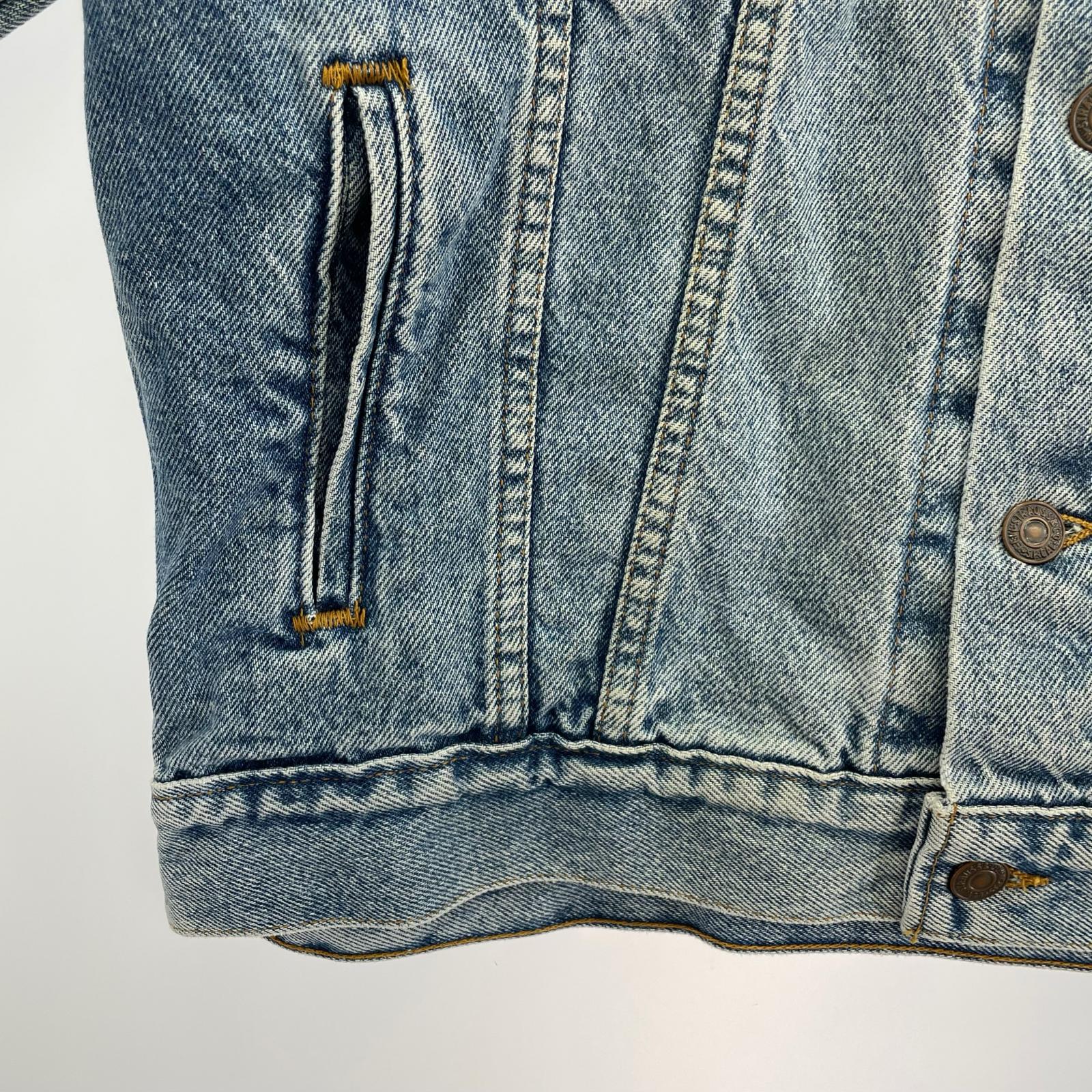 デニムジャケット 90s USA製 ボタン裏715 70507-0389 S ブルー