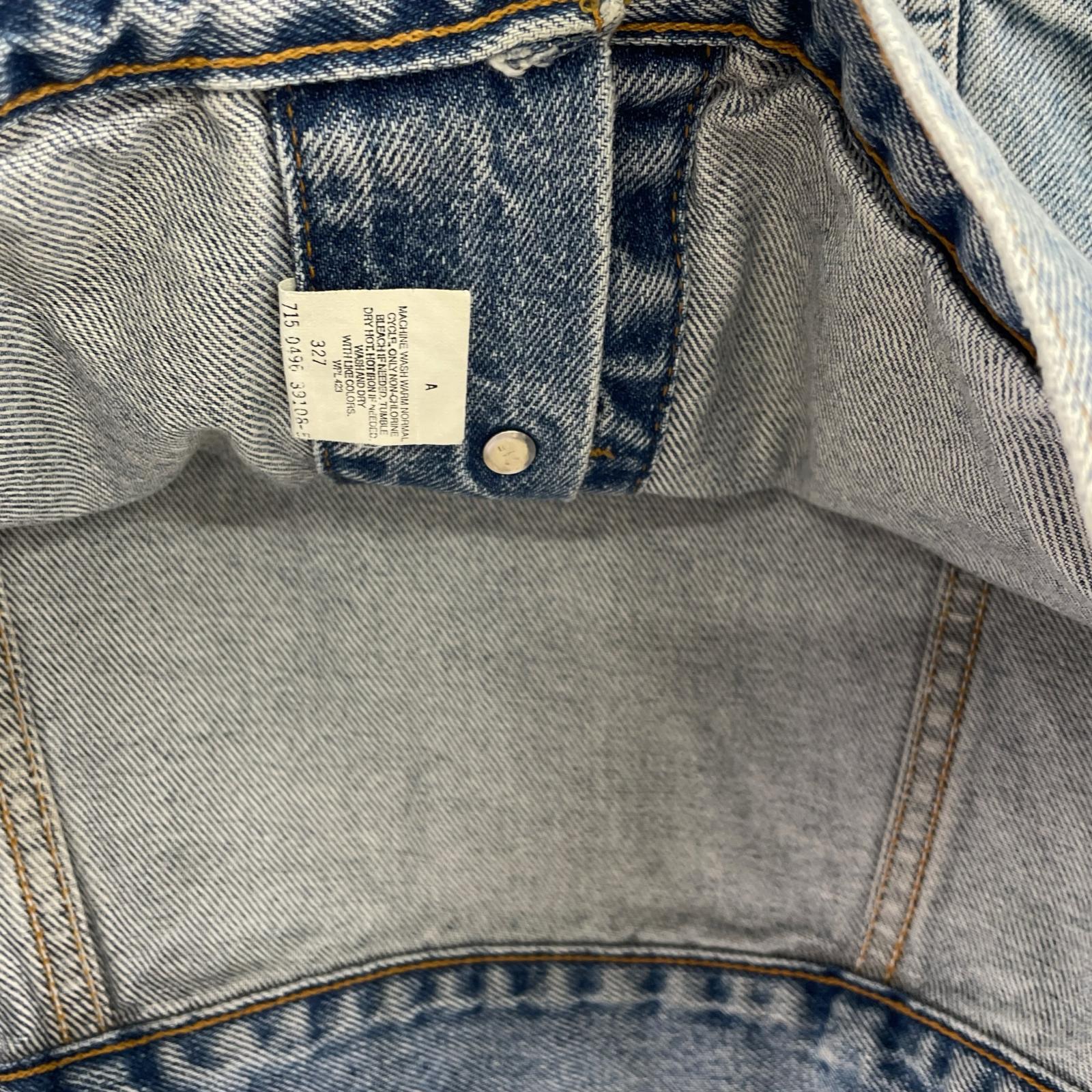 デニムジャケット 90s USA製 ボタン裏715 70507-0389 S ブルー
