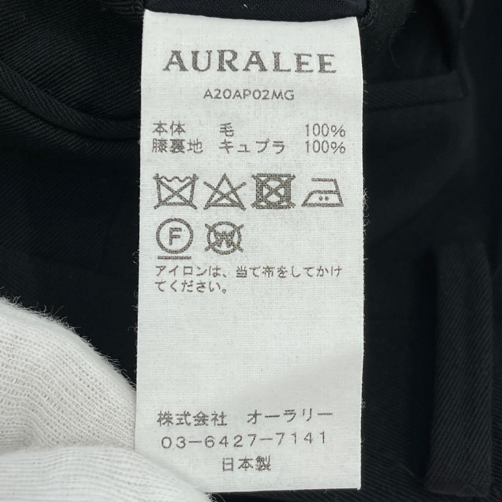 その他ボトムス AURALEE WOOL MAX GABARDINE SLACKS 4 A20AP02MG 4 ブラック