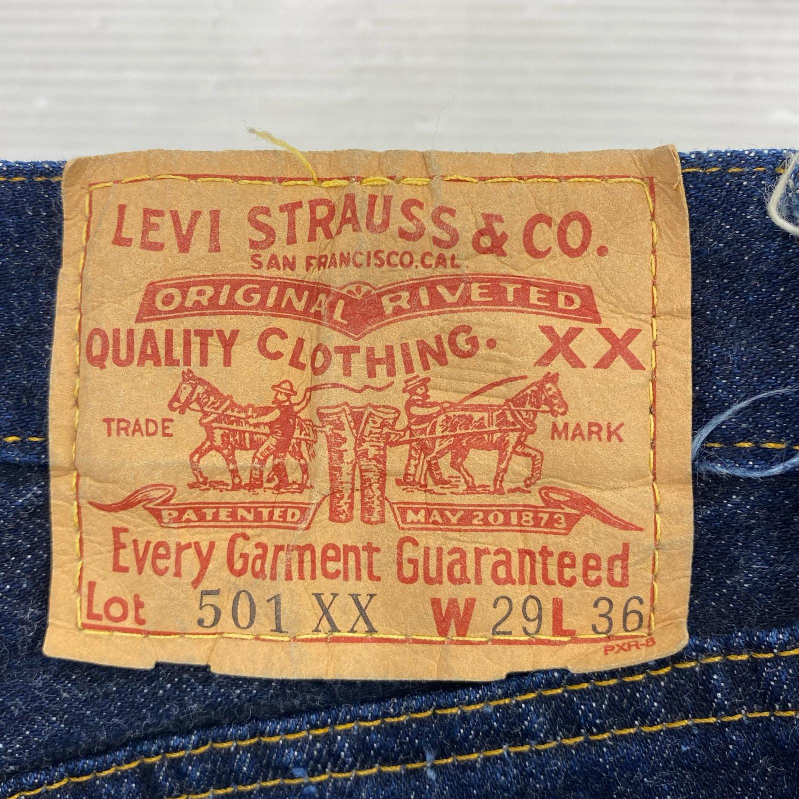 デニムパンツ 90s USA製 501XX 1955年モデル バレンシア工場復刻 W29