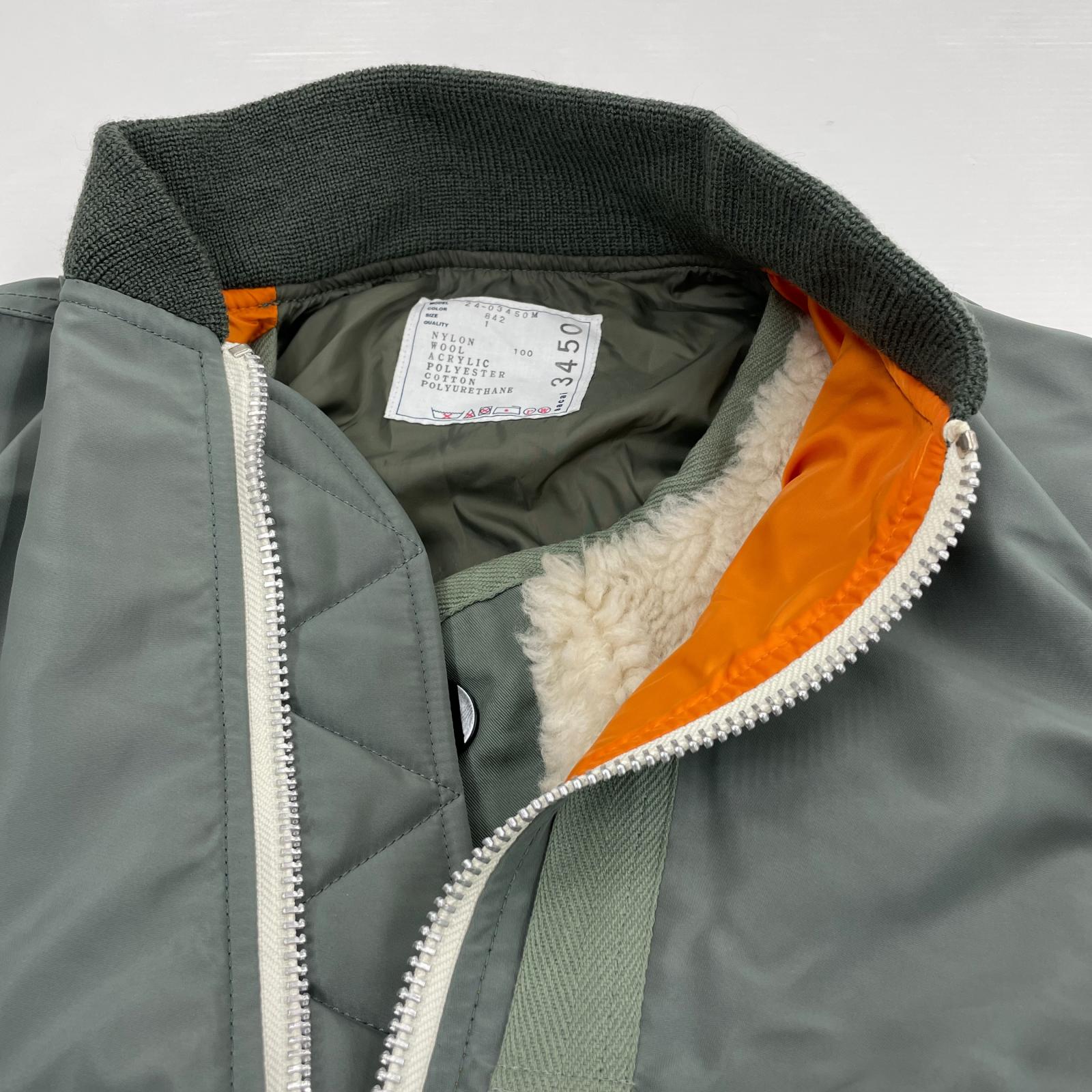 ミリタリージャケット 24AW Layered Hybrid Bomber Jacket 1 カーキ