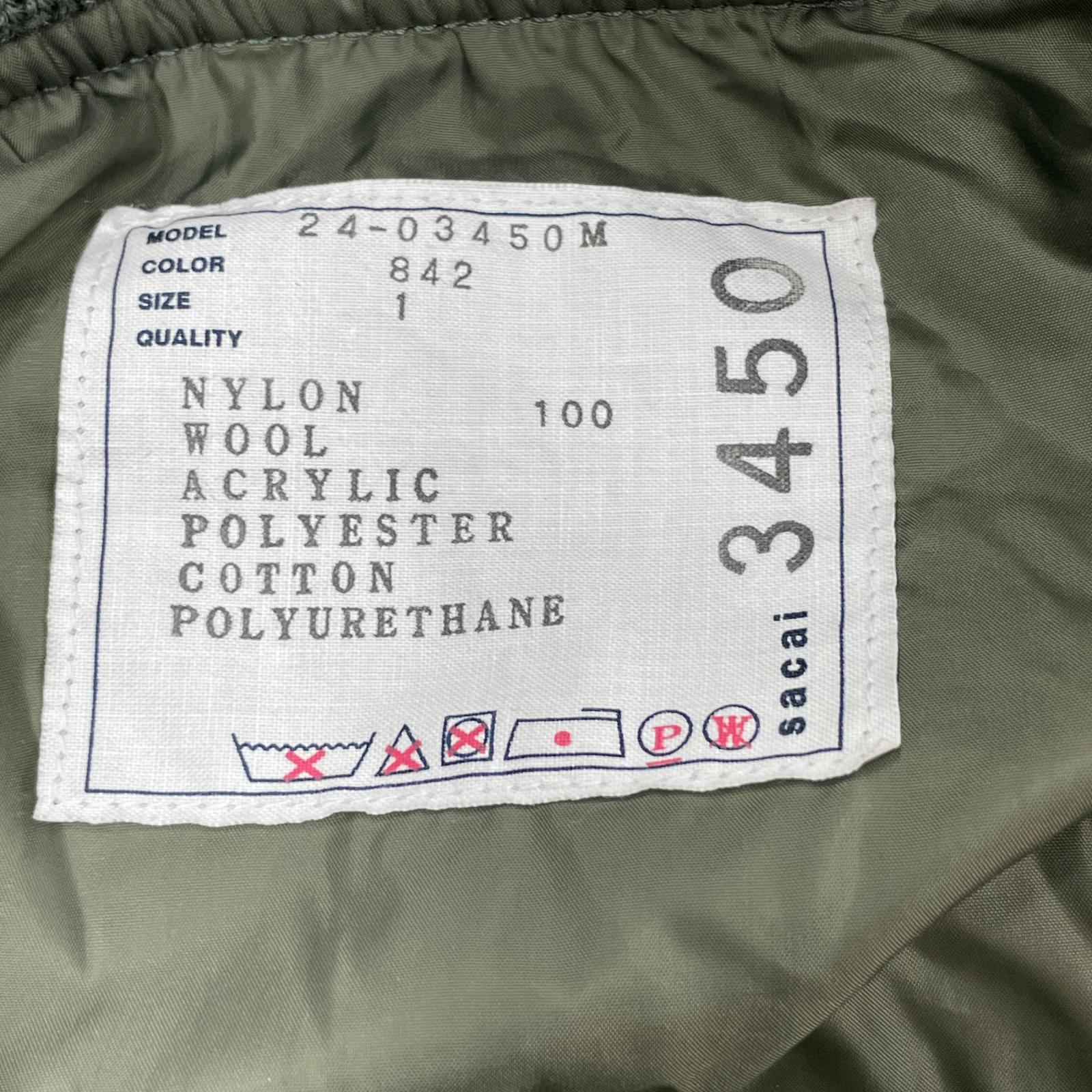 ミリタリージャケット 24AW Layered Hybrid Bomber Jacket 1 カーキ
