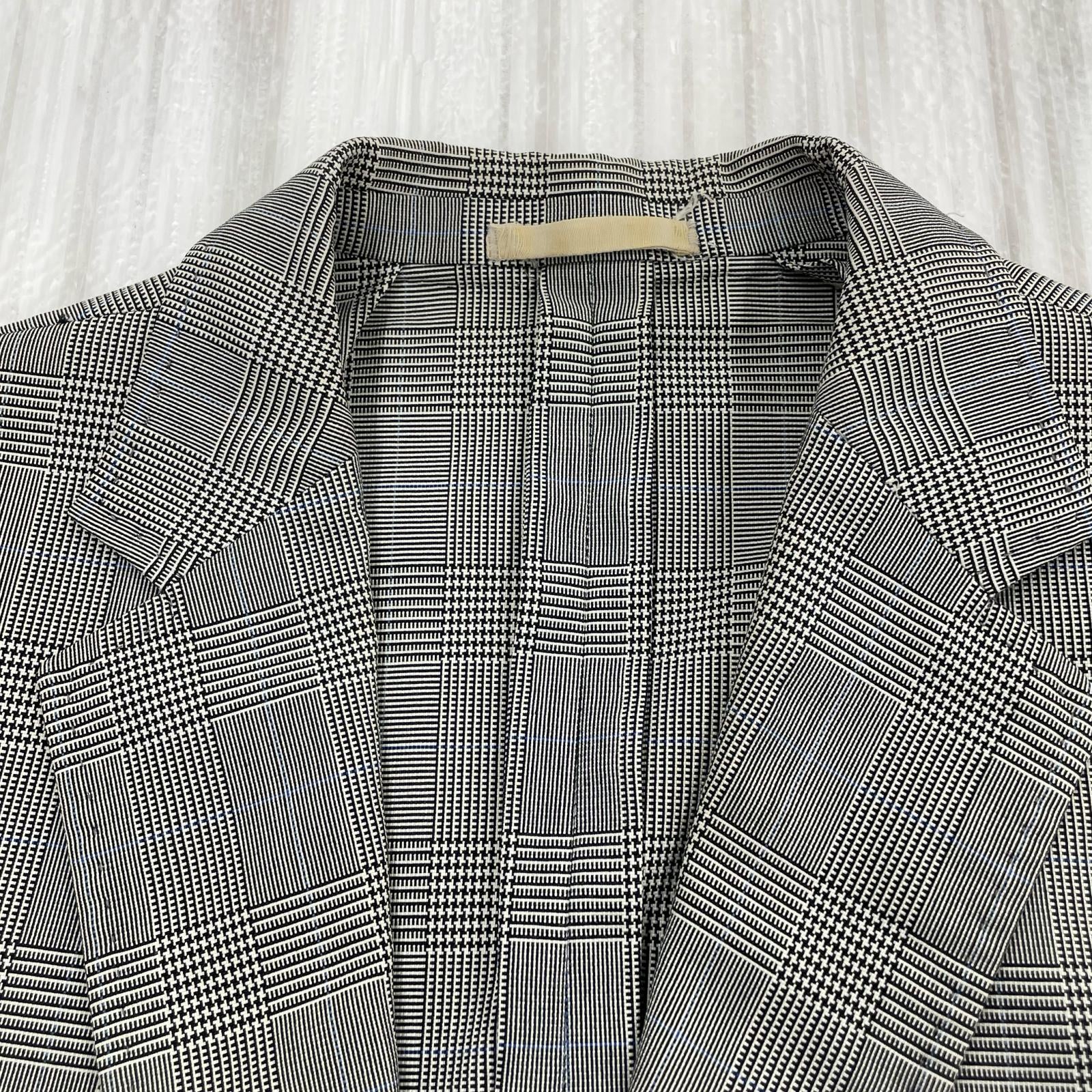 ジャケット JIL SANDER グレンチェックセットアップ 46 グレー 46 グレー