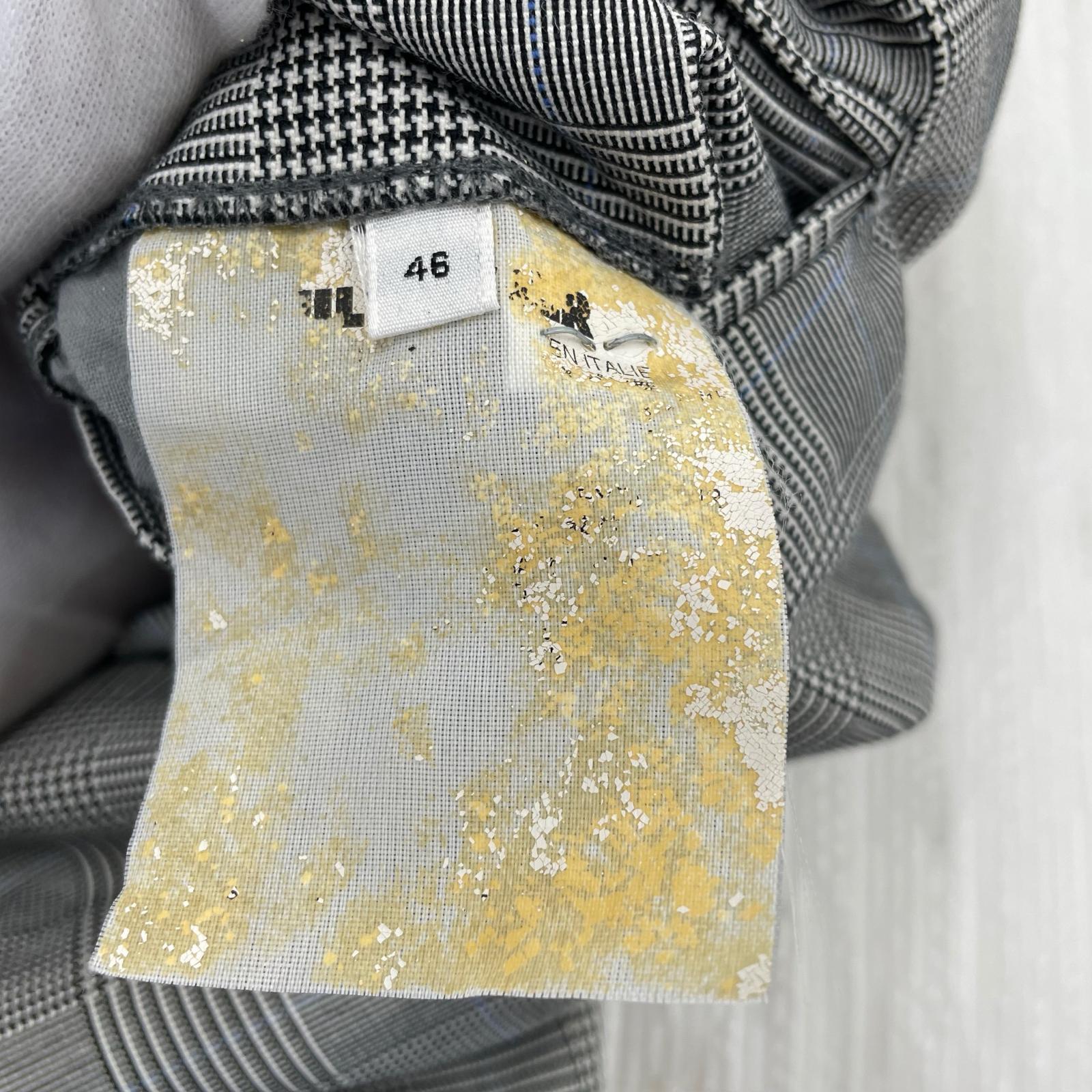ジャケット JIL SANDER グレンチェックセットアップ 46 グレー 46 グレー