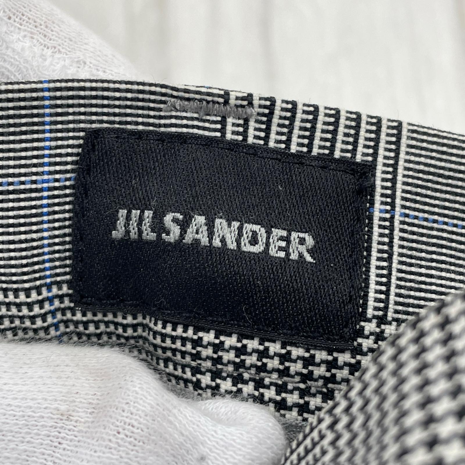 ジャケット JIL SANDER グレンチェックセットアップ 46 グレー 46 グレー