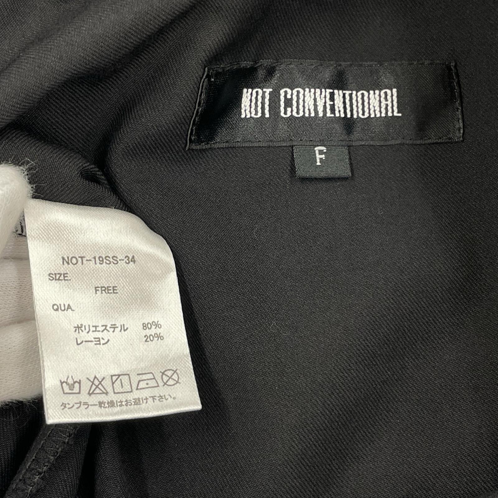 パンツ not conventional ワイドパンツ　黒 ブラック