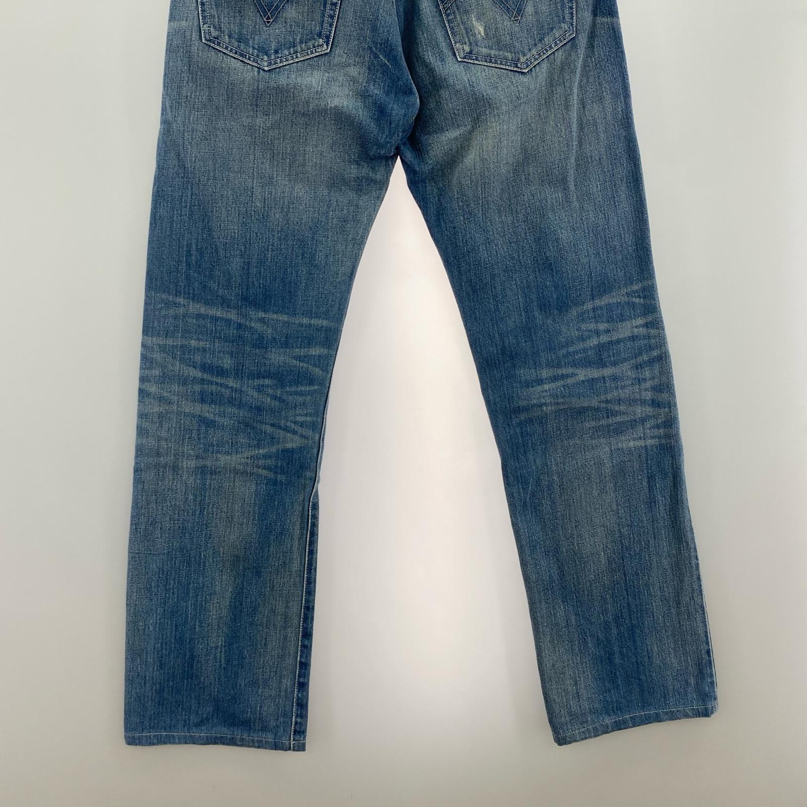 デニムパンツ 501 w32 リメイク 32 ブルー