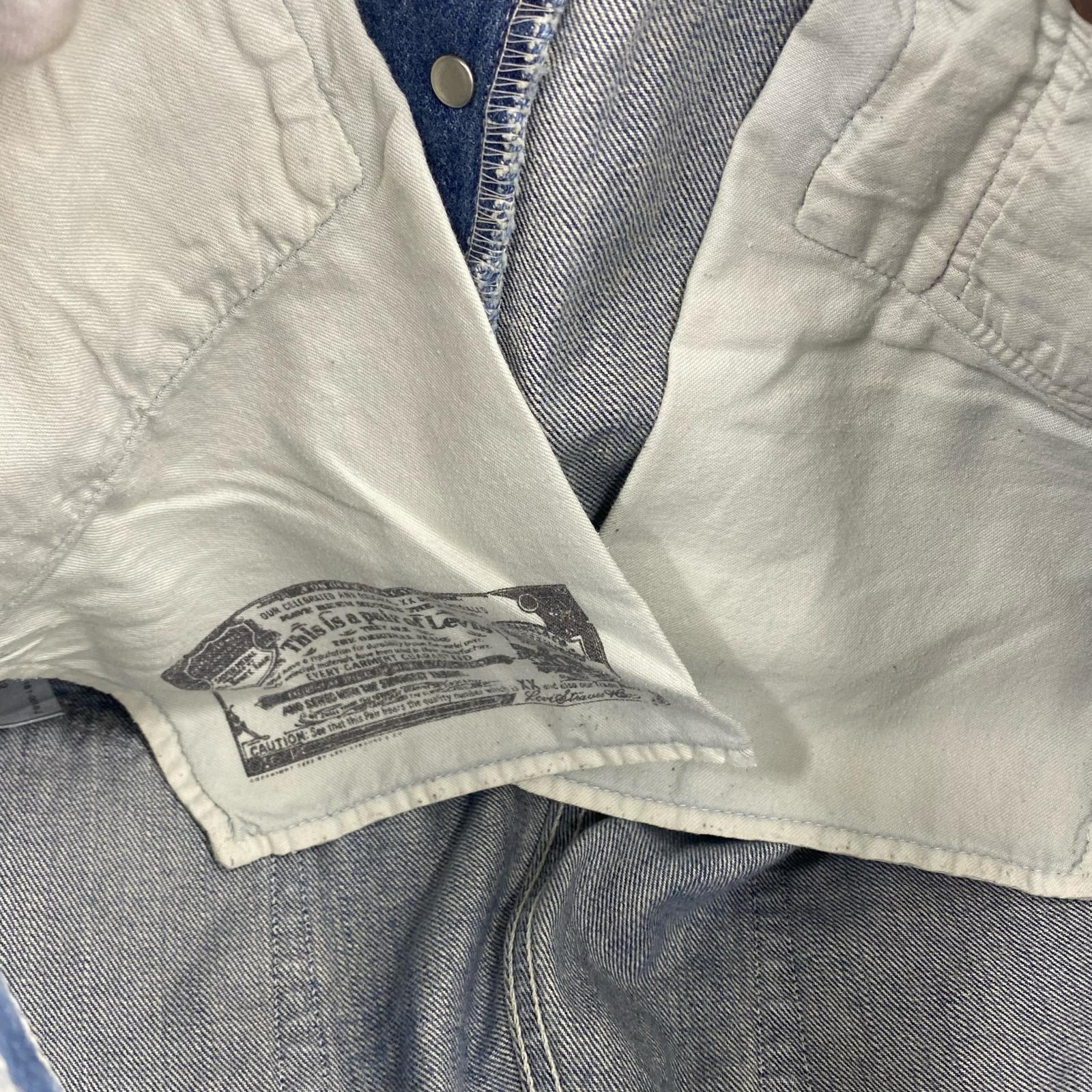 デニムパンツ 501 w32 リメイク 32 ブルー