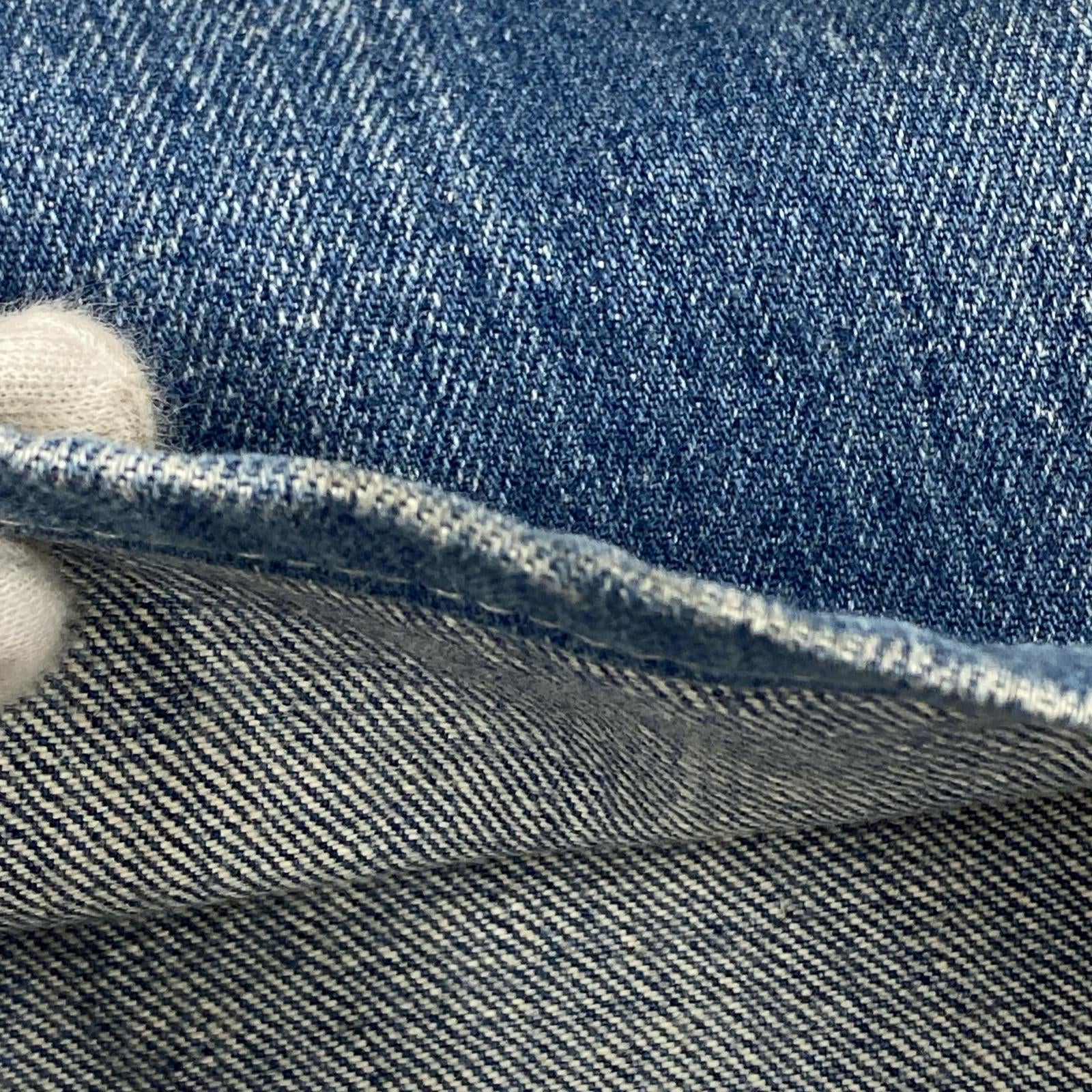 デニムパンツ 501 w32 リメイク 32 ブルー