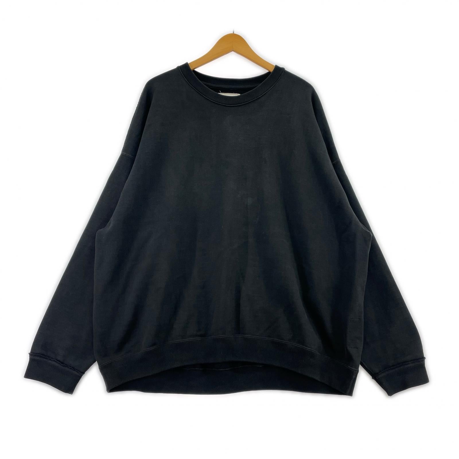 スウェット HUGE SWEAT ORGANIC COTTON HEAVY FLEECE 1 ブラック