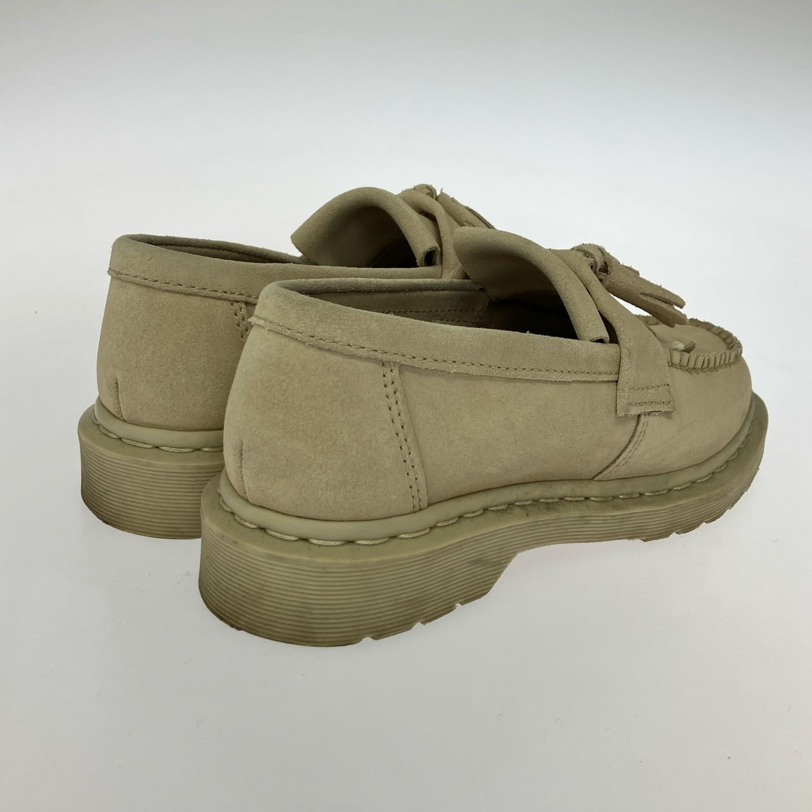 ブーツ dr.martens adrian タッセルローファー スエード ベージュ